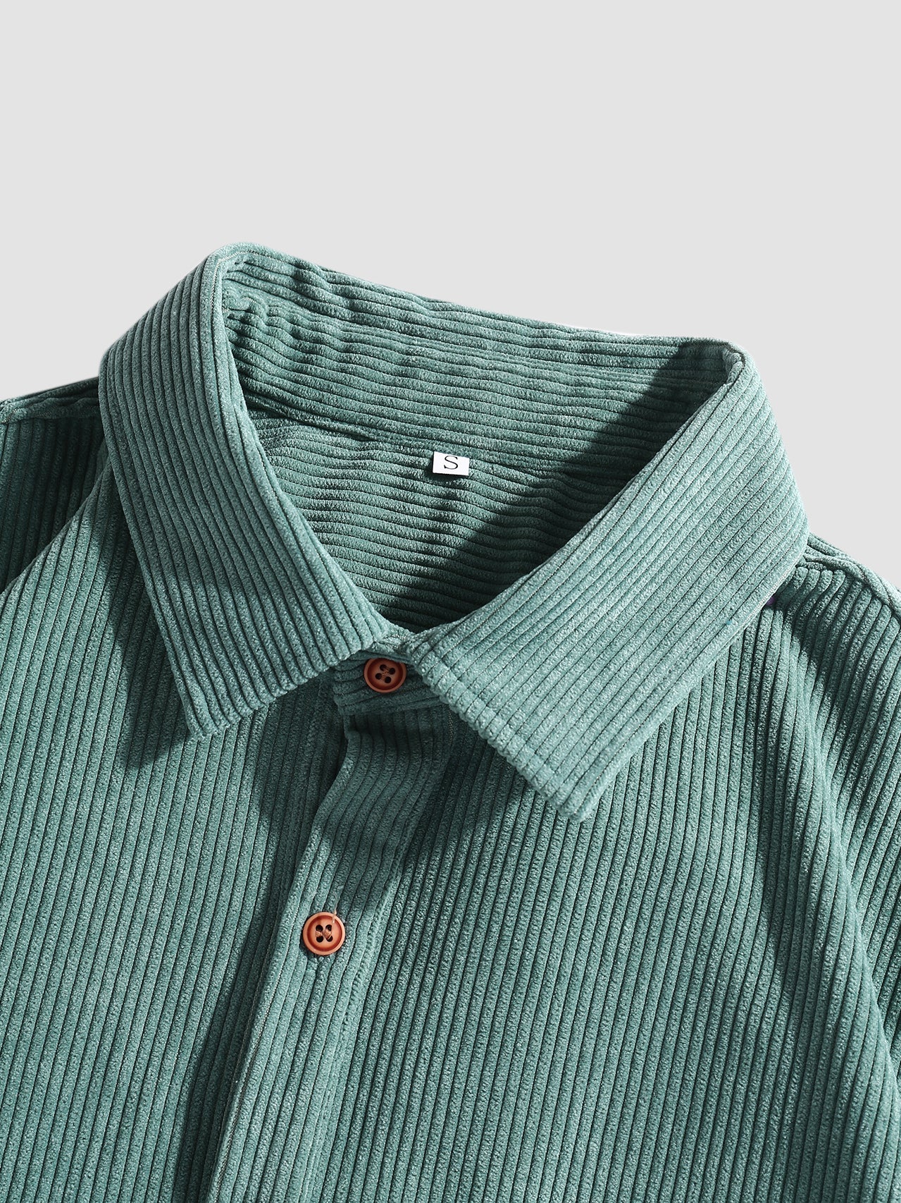 Abelardo® | Corduroy Solid Short Sleeve Basic Shirts - Image 4