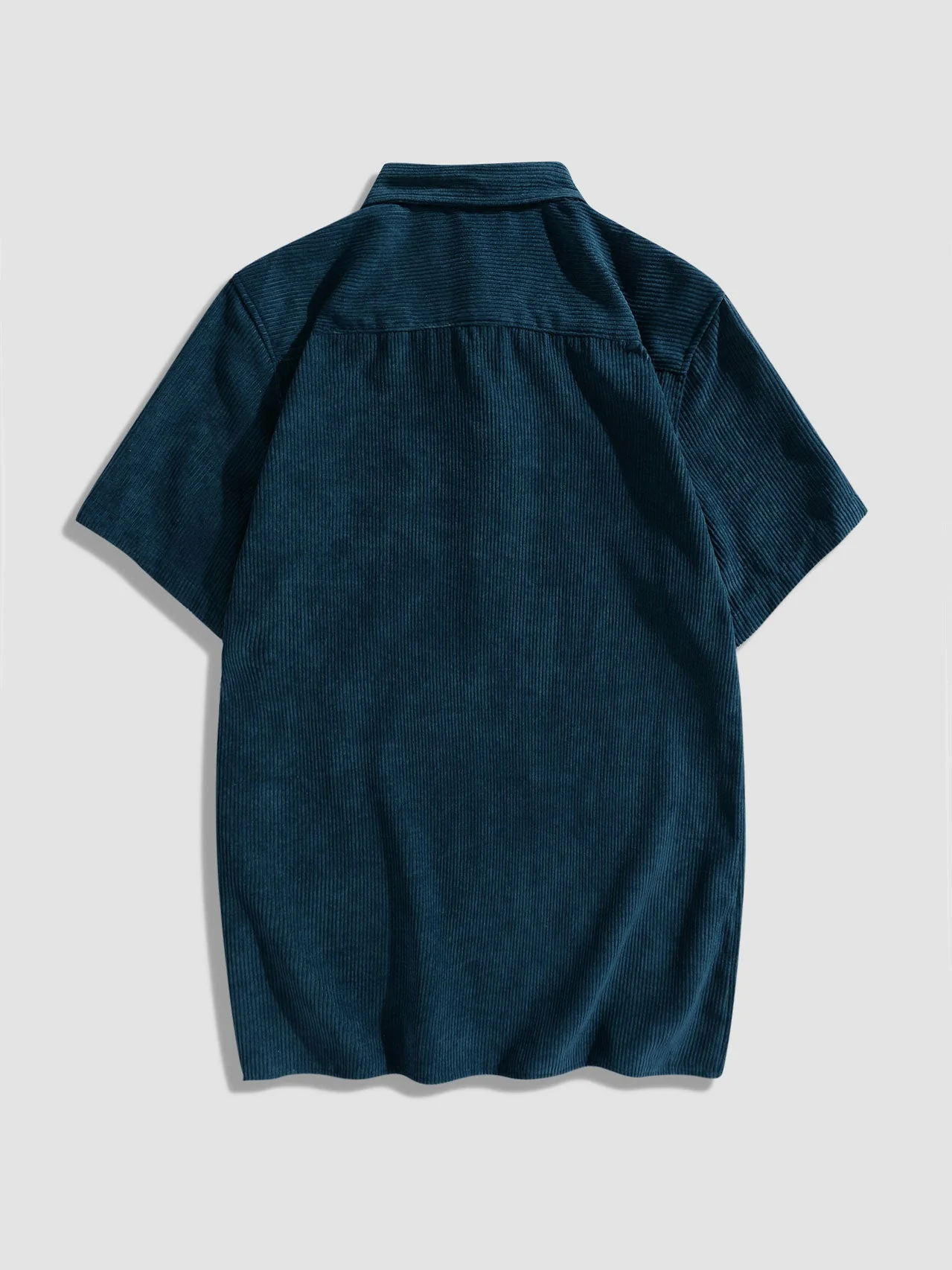 Abelardo® | Corduroy Solid Short Sleeve Basic Shirts - Image 8