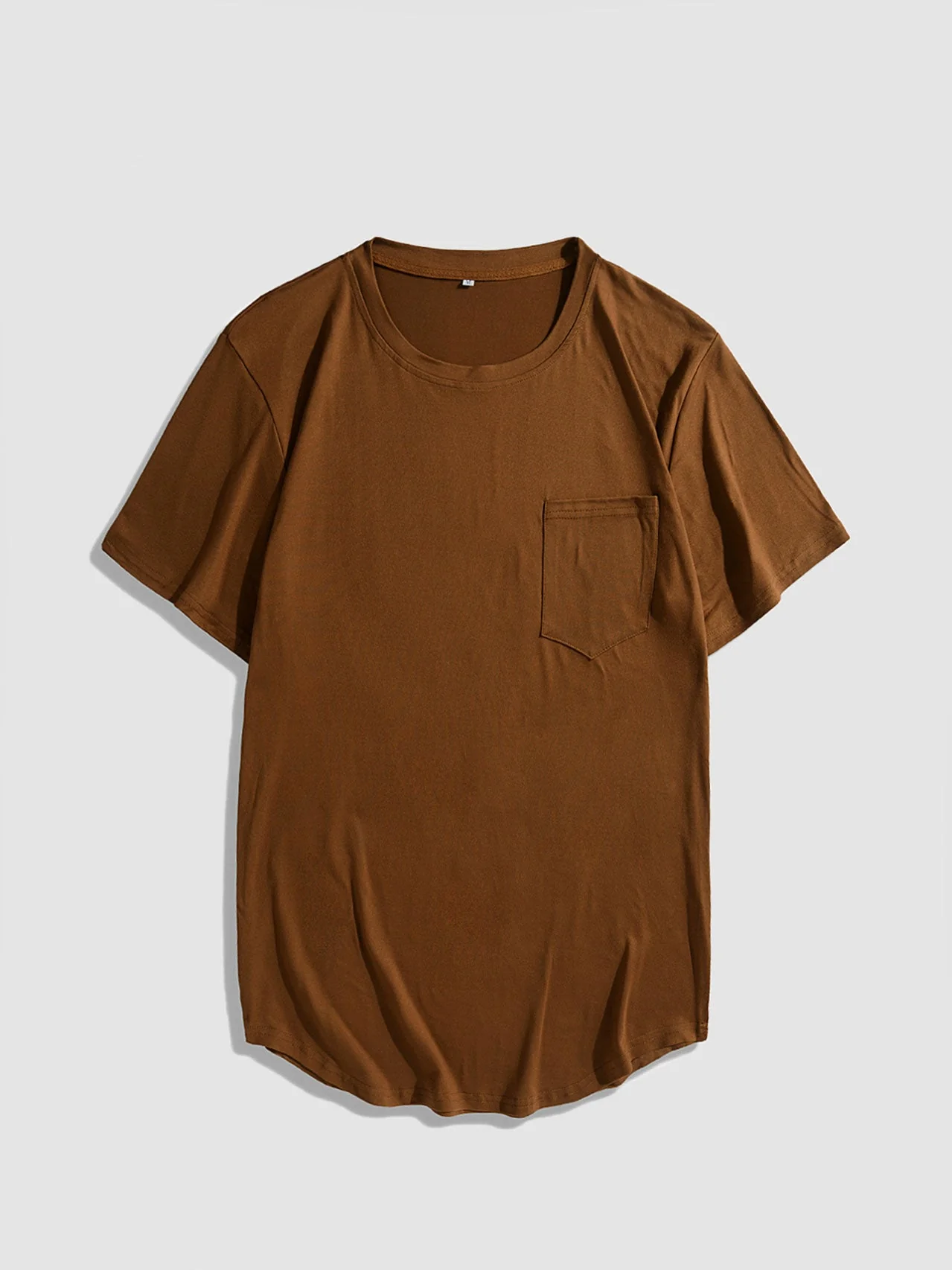 Adalbald® | Solid Color Basic T-Shirts With Pocket - Image 6
