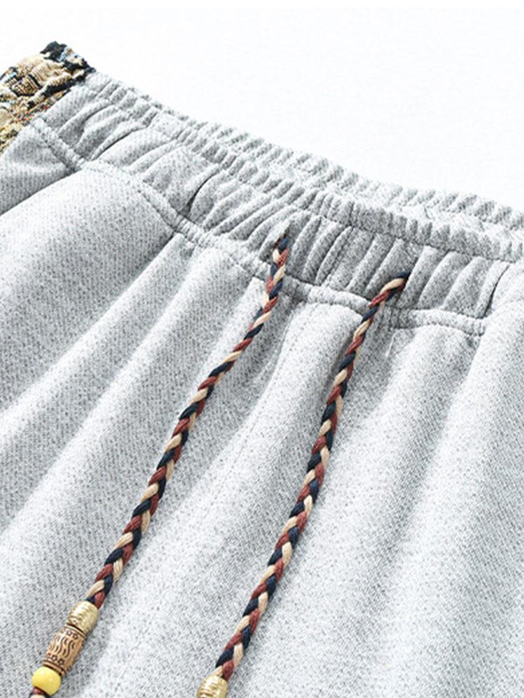 Adalberto® | Bear Print Patchwork Straight Leg Pants - Image 13
