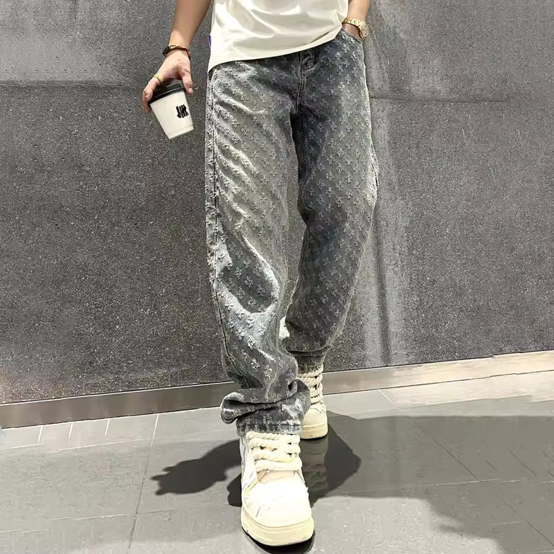 Adam | Jacquard Denim Jeans - Image 3