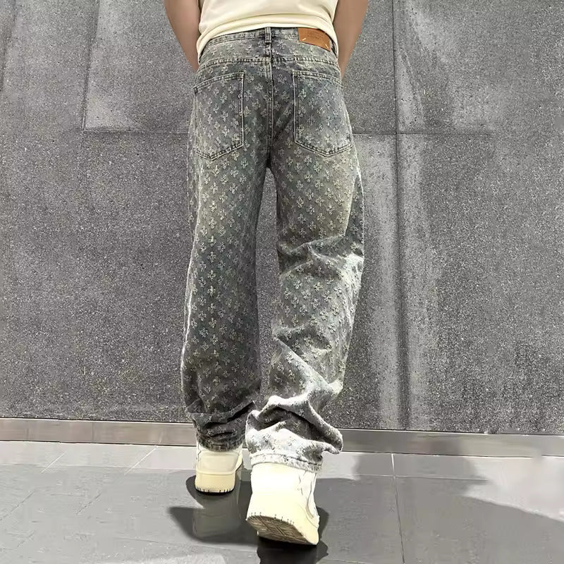 Adam | Jacquard Denim Jeans - Image 4