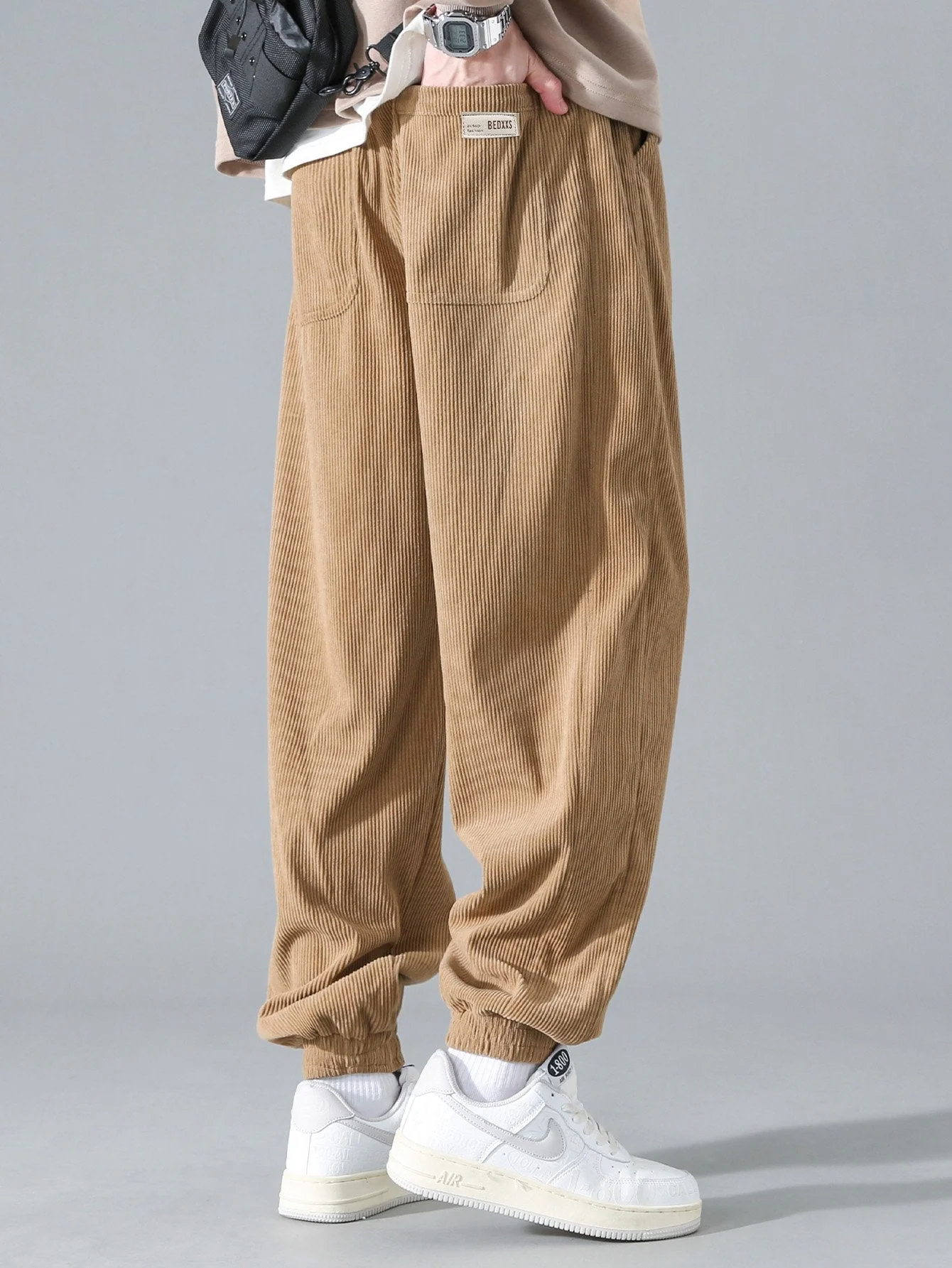 Adán® | Drawstring Corduroy Jogging Pants - Image 2