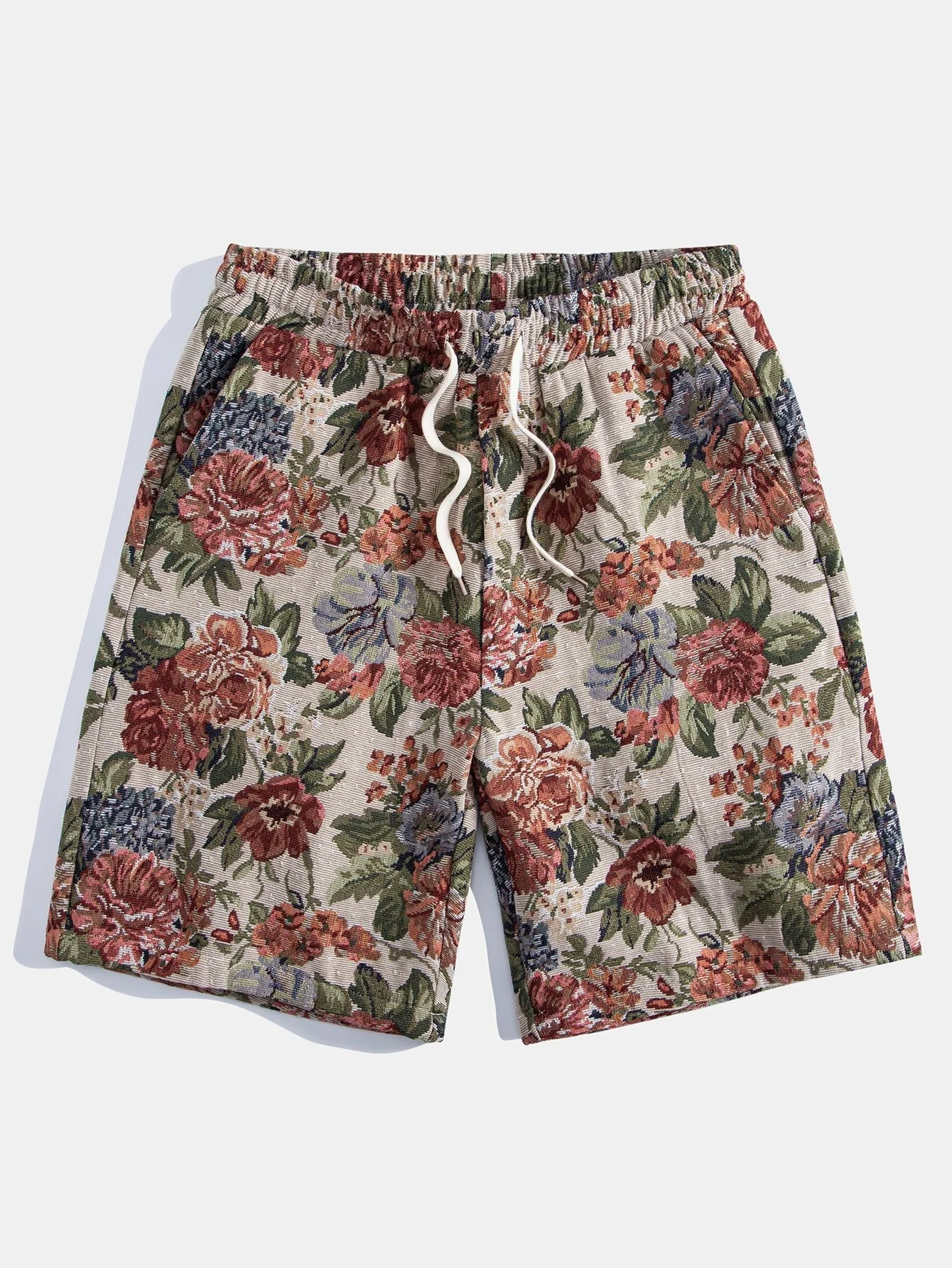 Addison® | Floral Jacquard Cuban Shirt & Shorts - Image 5