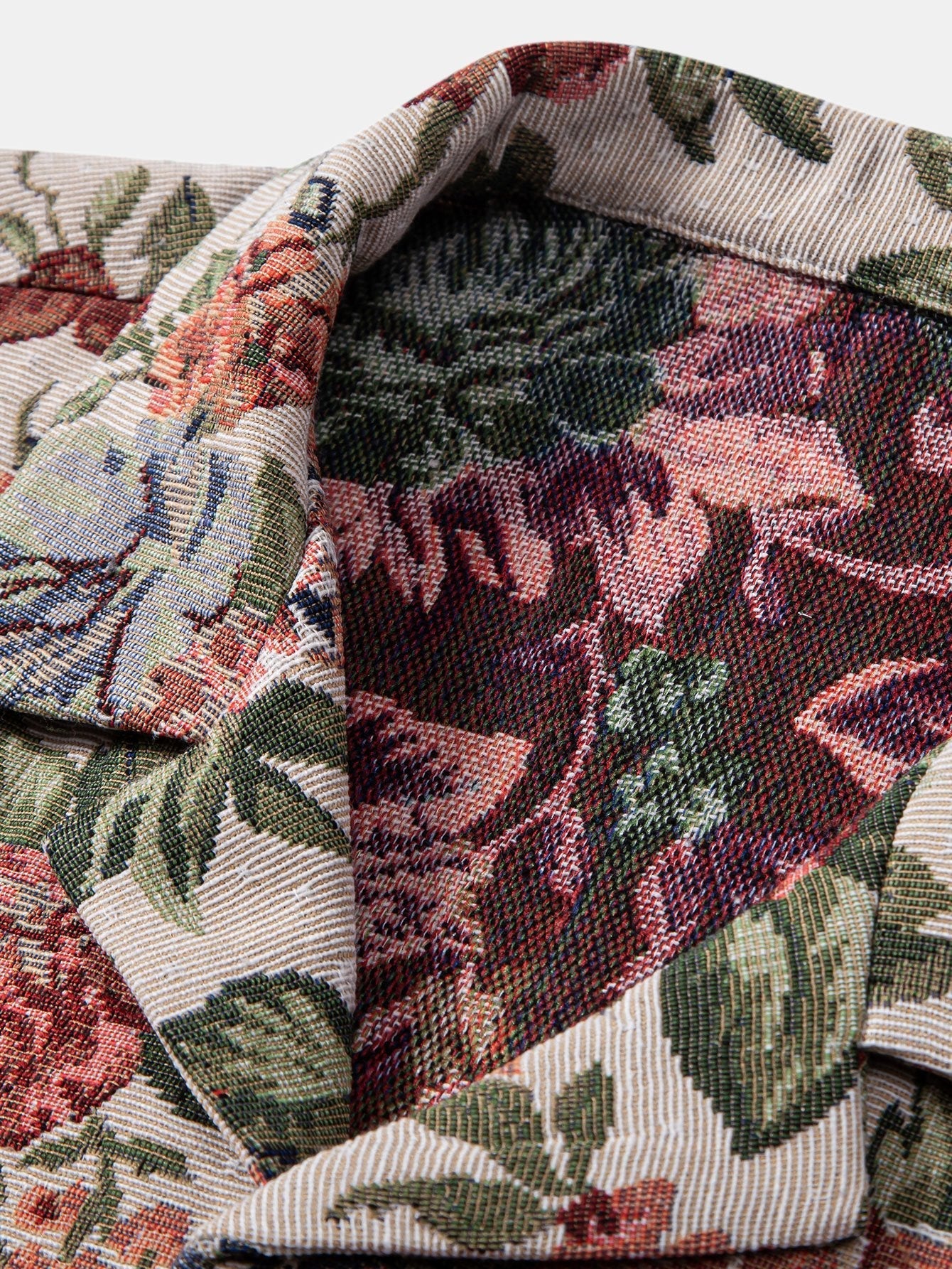 Addison® | Floral Jacquard Cuban Shirt & Shorts - Image 7