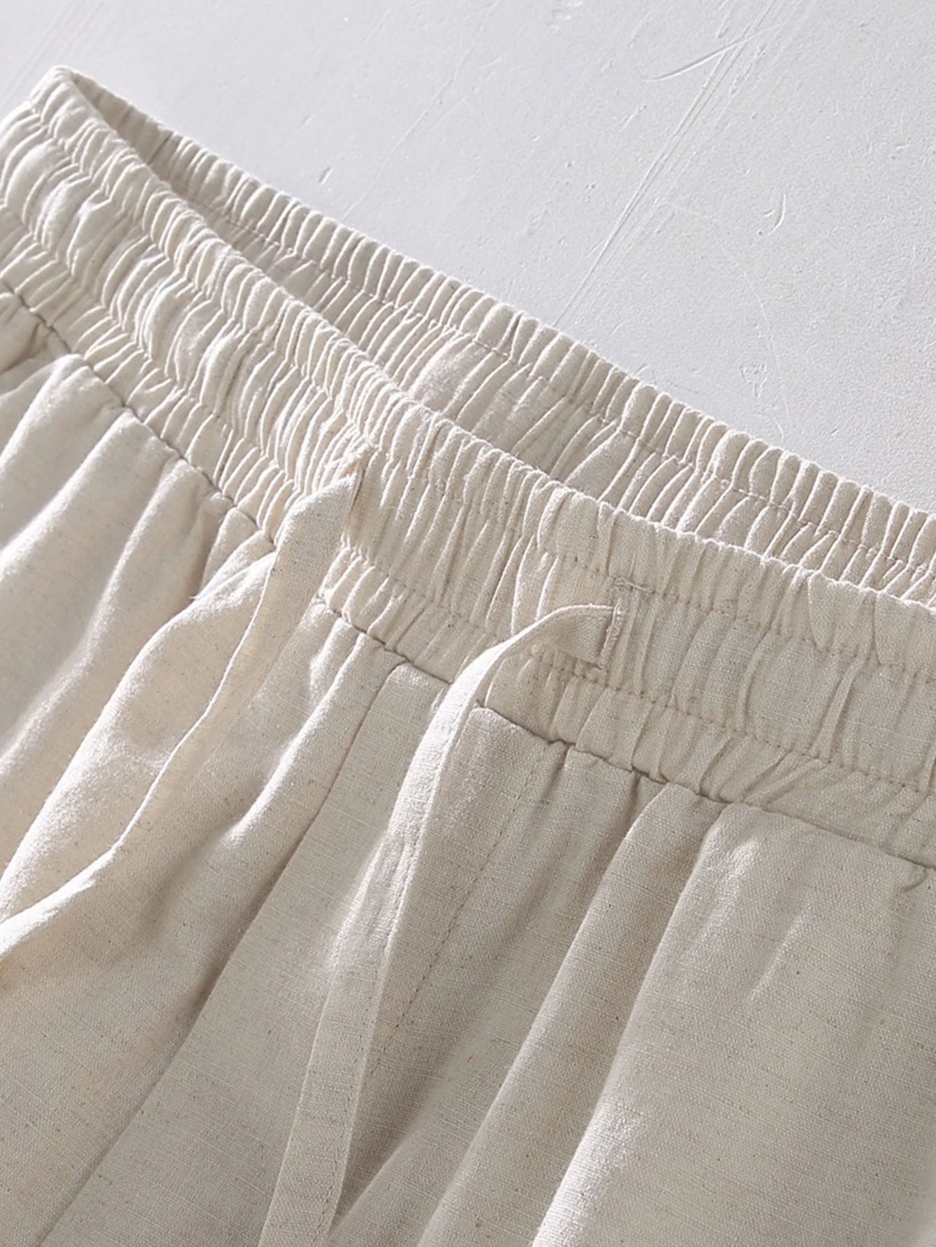 Adelin® | Geometric Jacquard Cuban Shirt & Linen Drawstring Shorts - Image 14