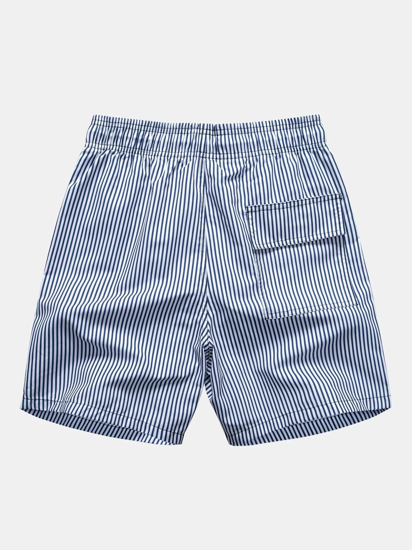 Adler® | Linen Look Cotton Button Up Shirt & Stripe Print Swim Shorts - Image 7