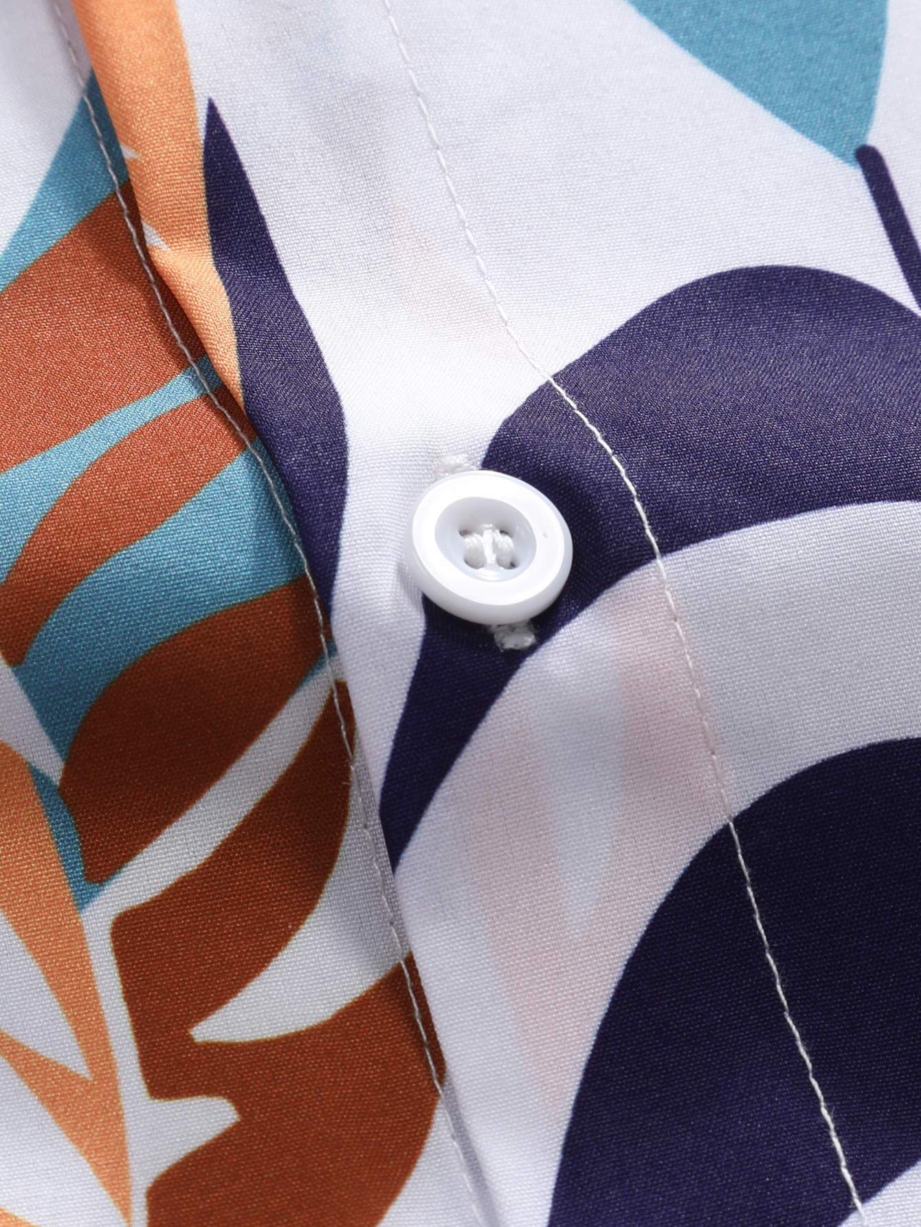 Adonis® | Colorful Leaf Print Button Up Shirt & Swim Shorts - Image 15