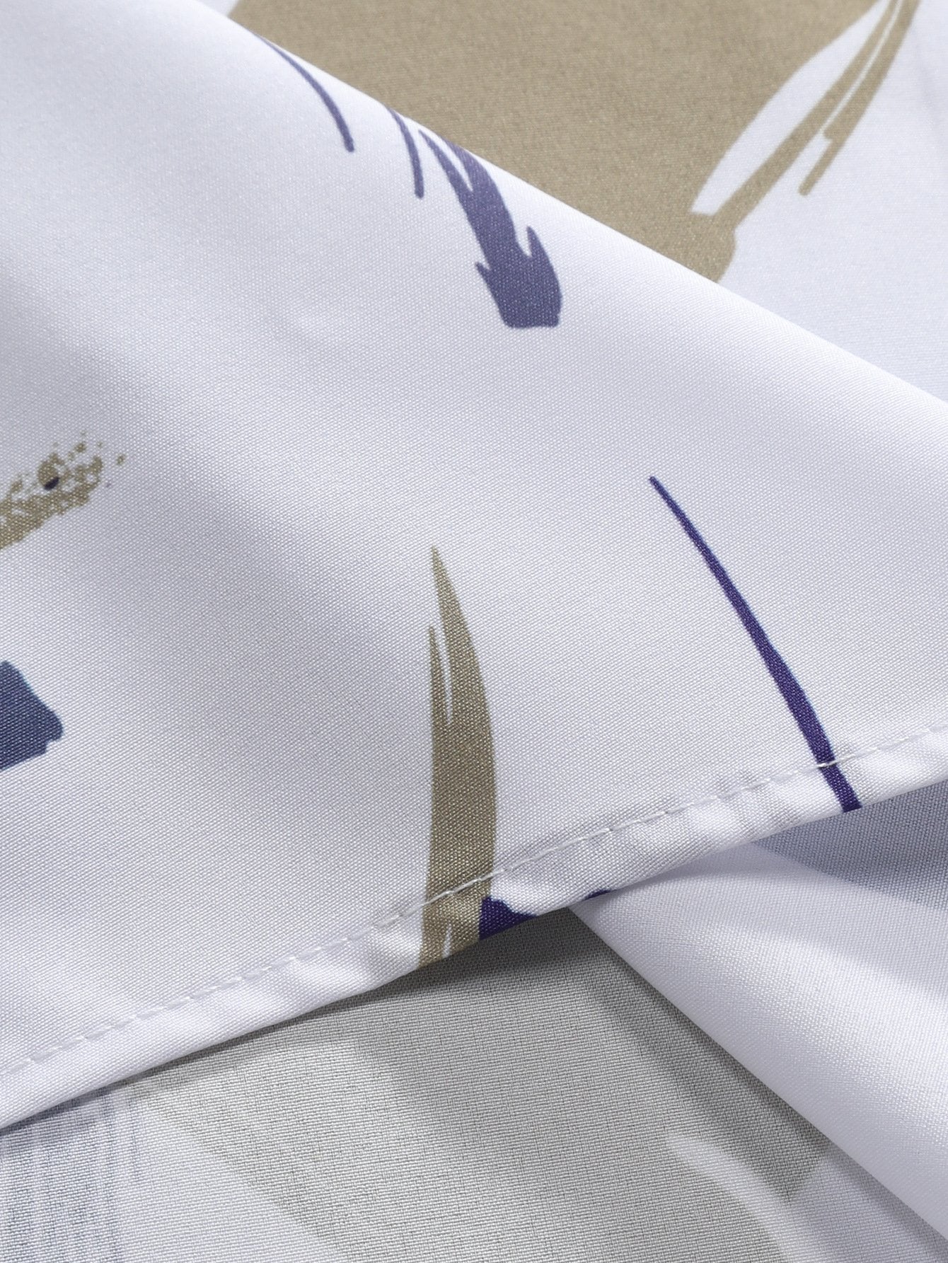 Adrean® | Brushstroke Print Button Up Shirt & Swim Shorts - Image 16