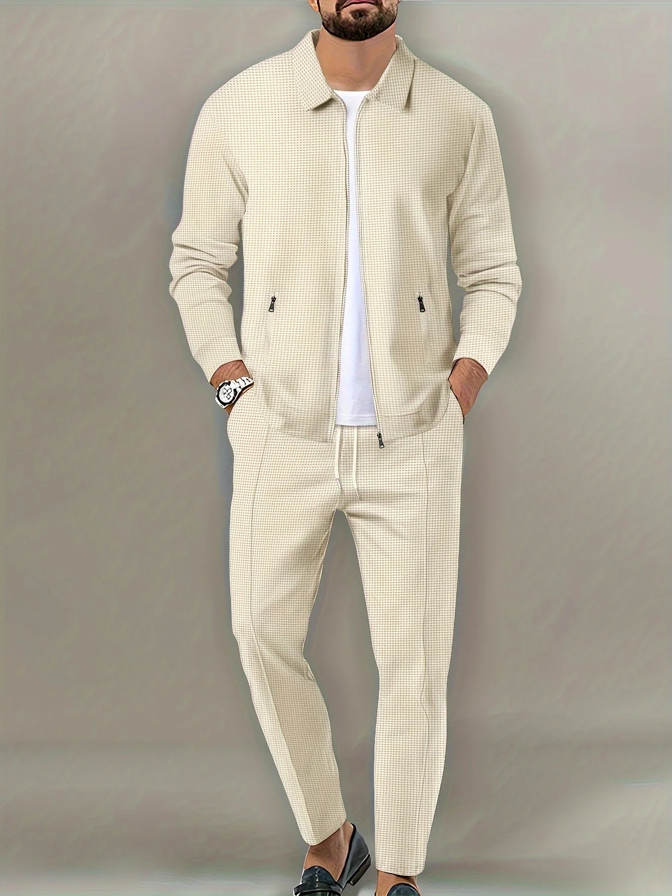 Adriel | Tweedy set with waffle detail - Image 8