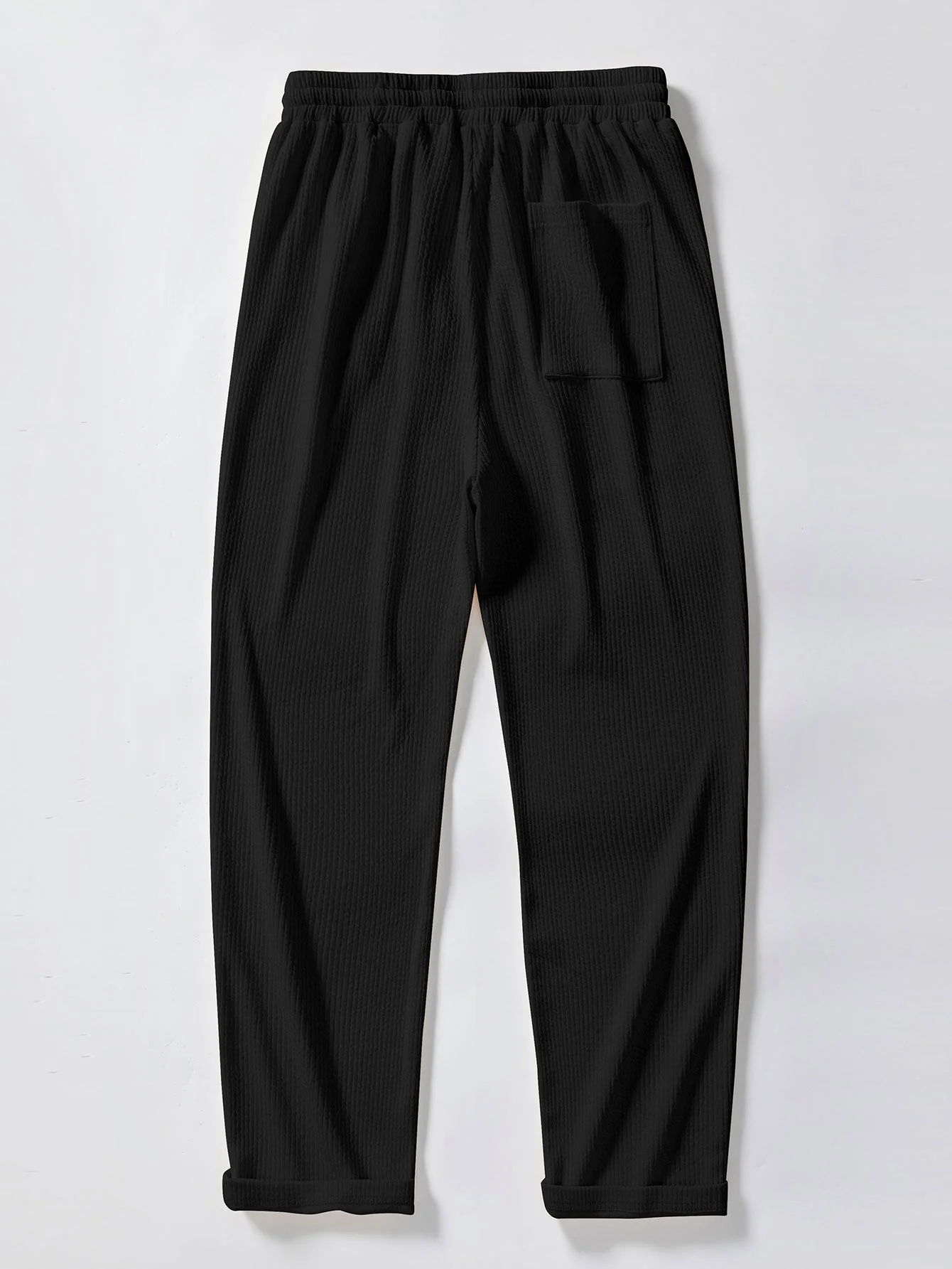 Aeolus® | Muscle Fit Ribbed Arc Hem T-Shirt & Straight Leg Ribbed Pants - Image 7