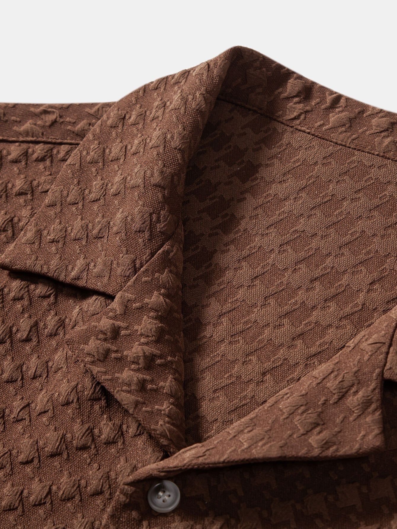 Aethelred® | Houndstooth Jacquard Cuban Shirt & Straight Leg Linen Pants - Image 10