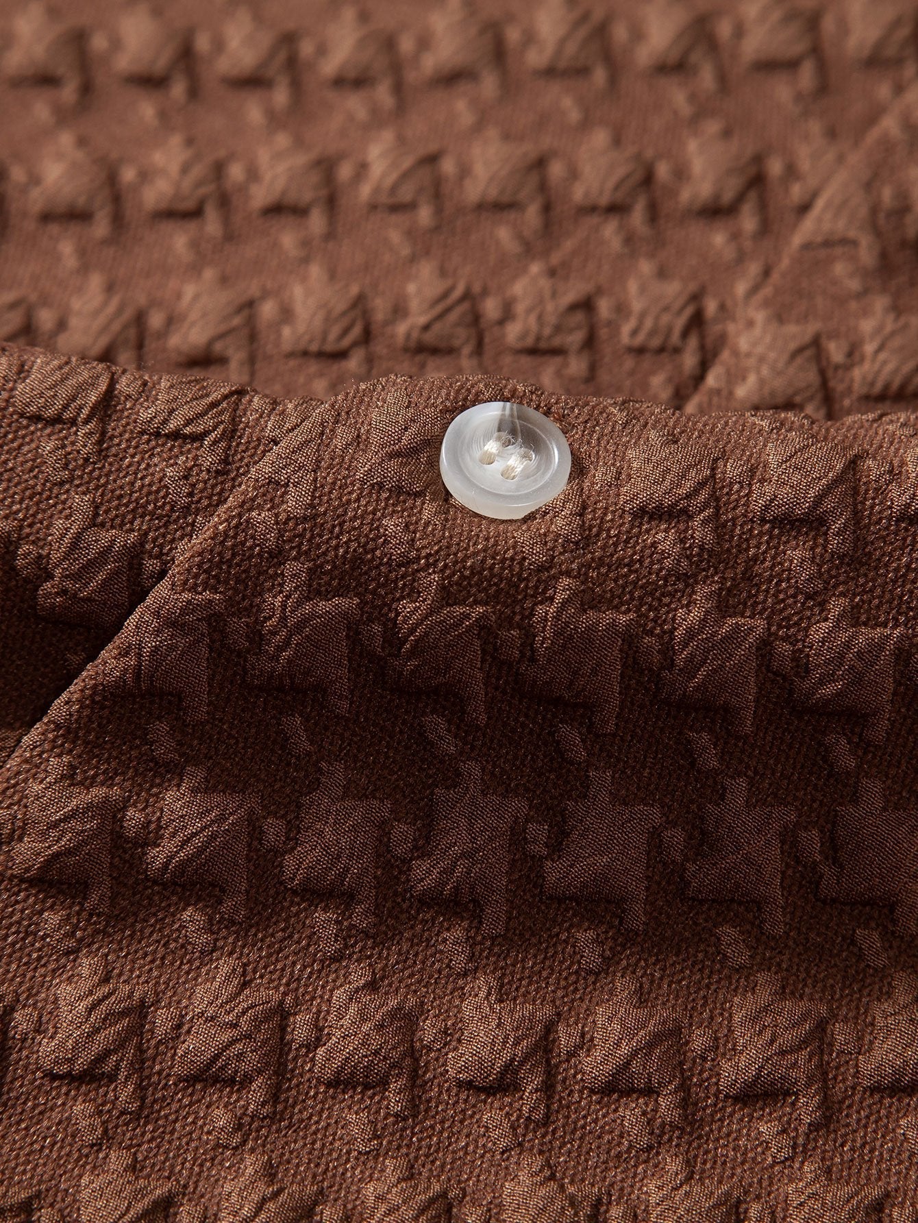 Aethelred® | Houndstooth Jacquard Cuban Shirt & Straight Leg Linen Pants - Image 11