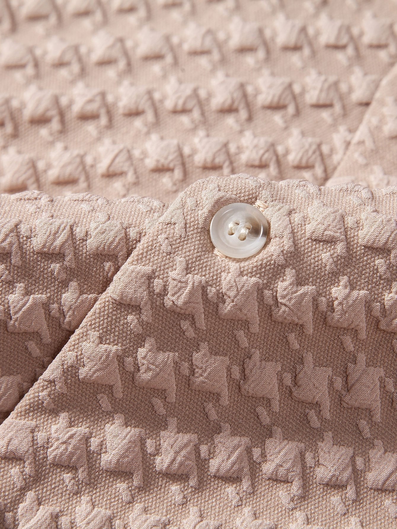 Aethelred® | Houndstooth Jacquard Cuban Shirt & Straight Leg Linen Pants - Image 6