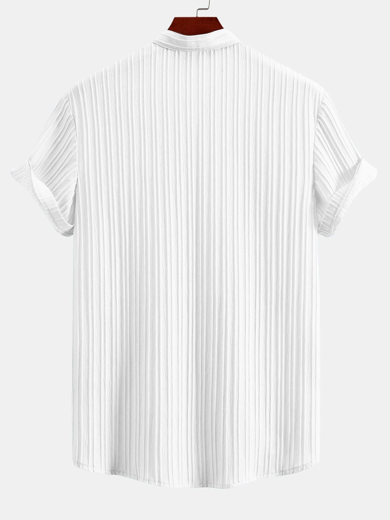 Afton® | Textured Stand Collar Shirt & Straight Leg Pants - Image 4