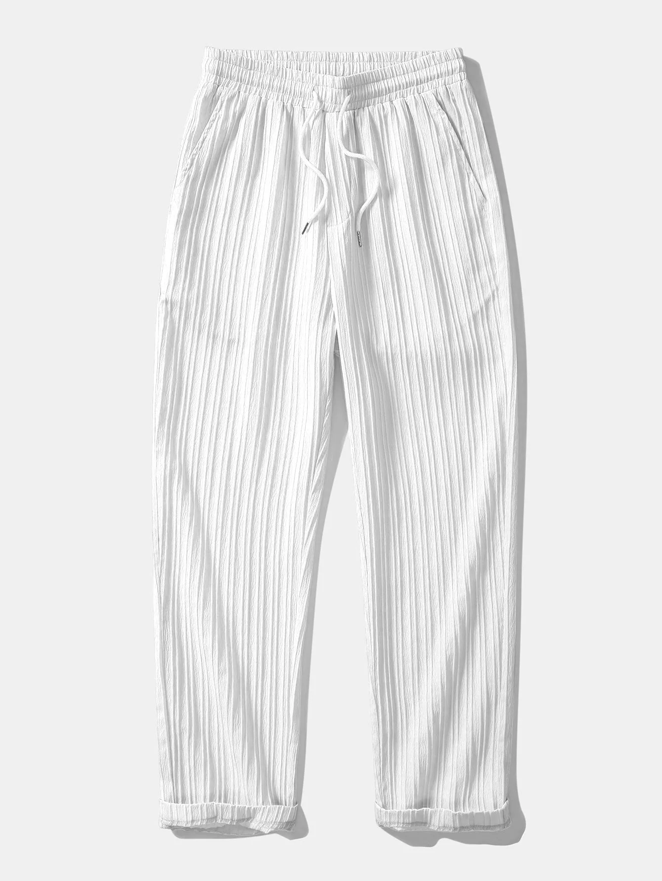 Afton® | Textured Stand Collar Shirt & Straight Leg Pants - Image 5