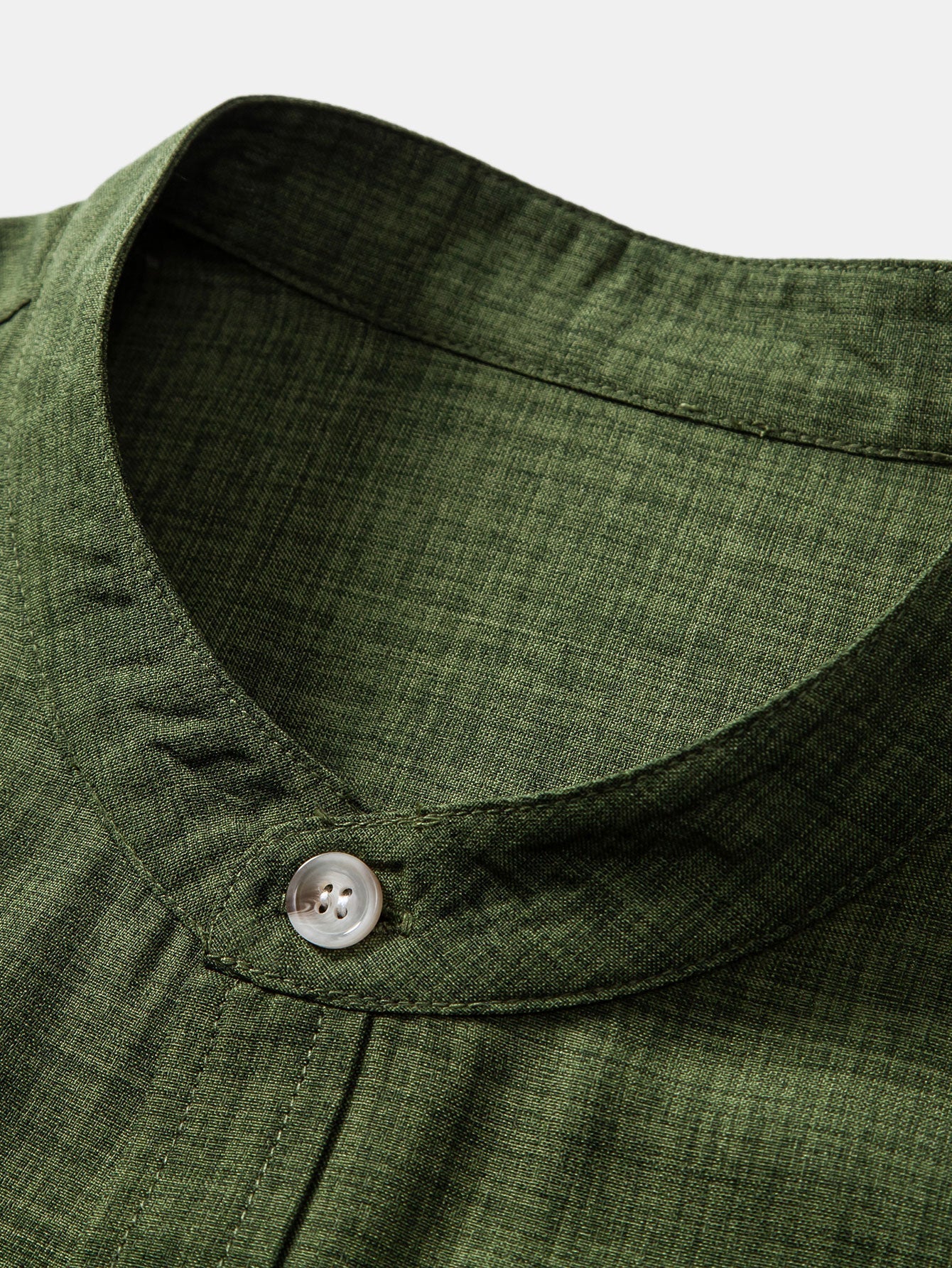 Agustin® | Short Sleeve Stand Collar Shirt & Linen Drawstring Shorts - Image 19