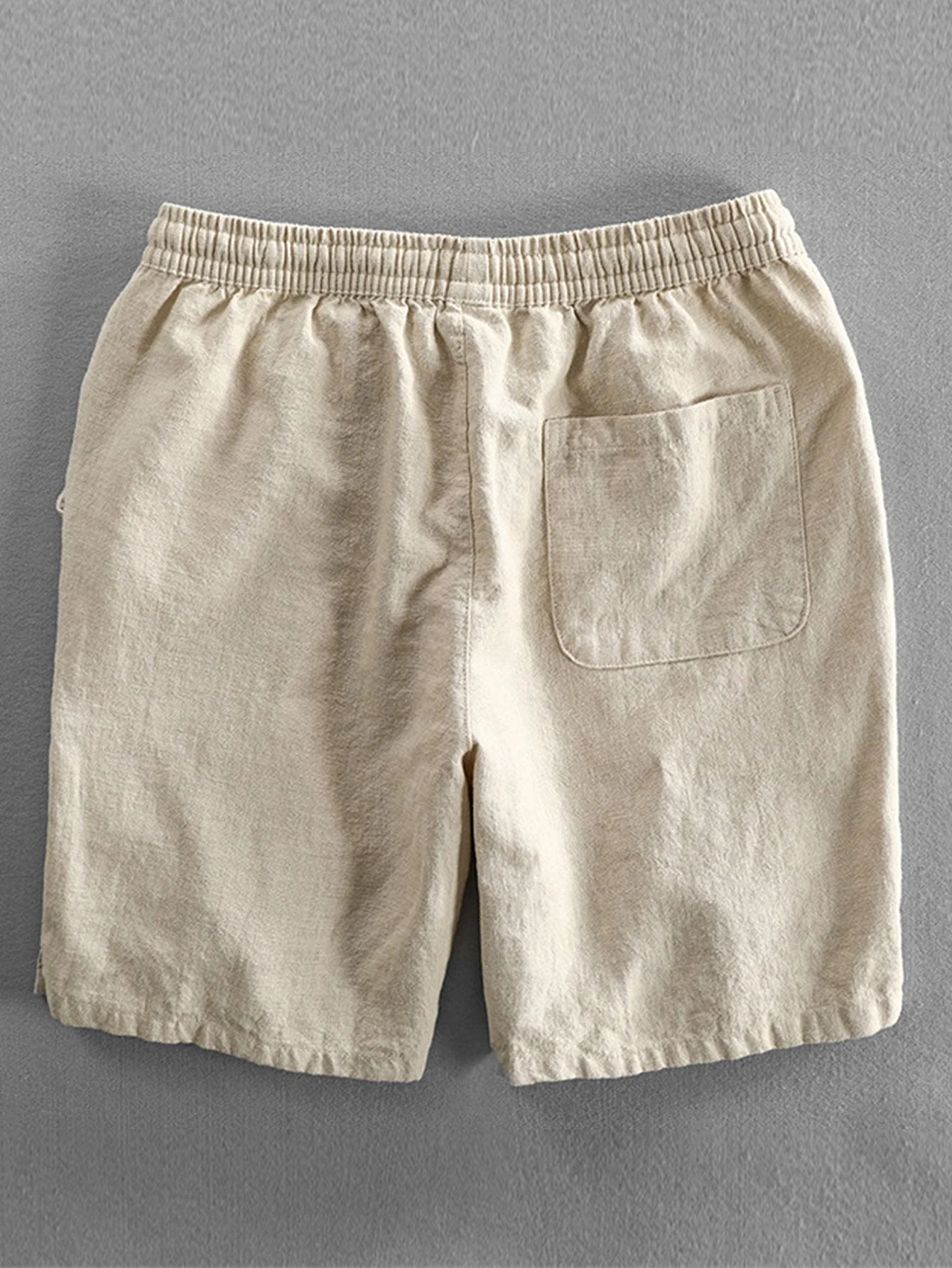 Ahab® | Linen And Rayon Blend Stand Collar Shirt & Linen Cotton Blend Drawstring Shorts - Image 16