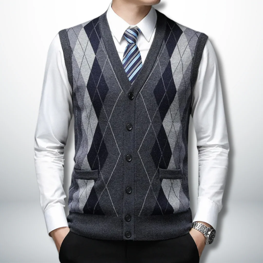 Aimar® | Eco-Friendly Men's Vest-Cardigan - Image 3