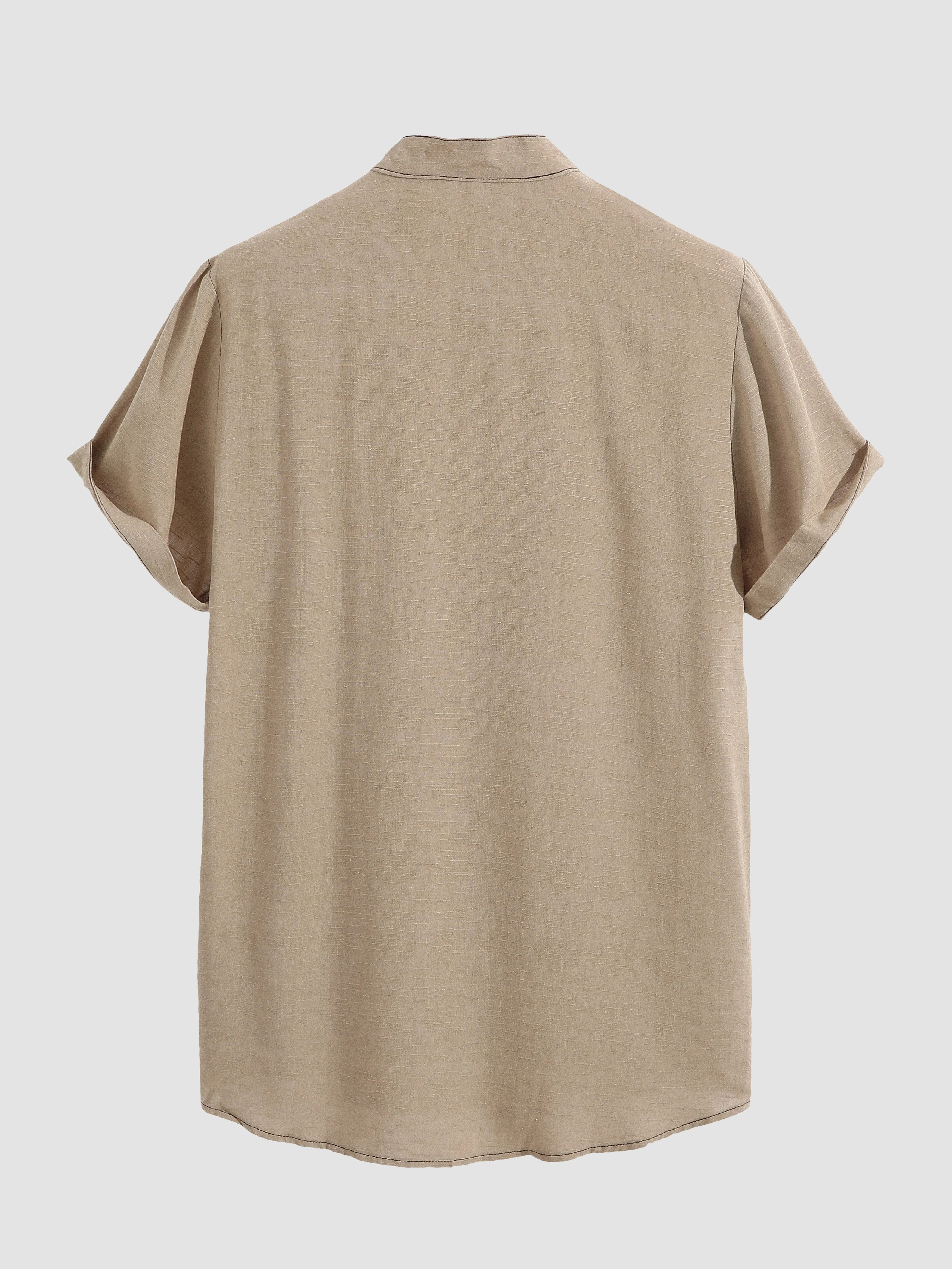 Aindreas® | Stand Collar Solid Shirts - Image 3