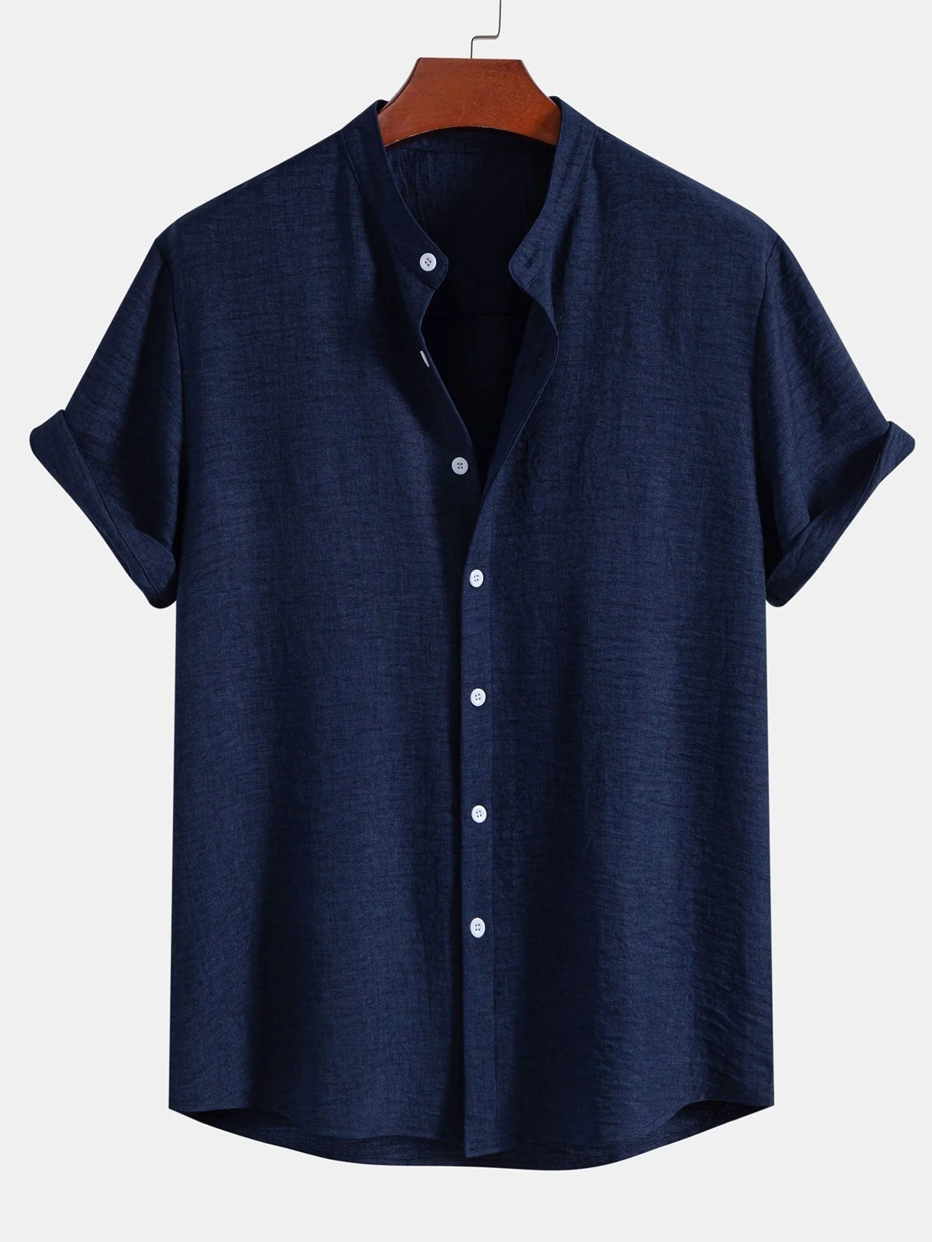 Ainsley® | Stand Collar Textured Shirt