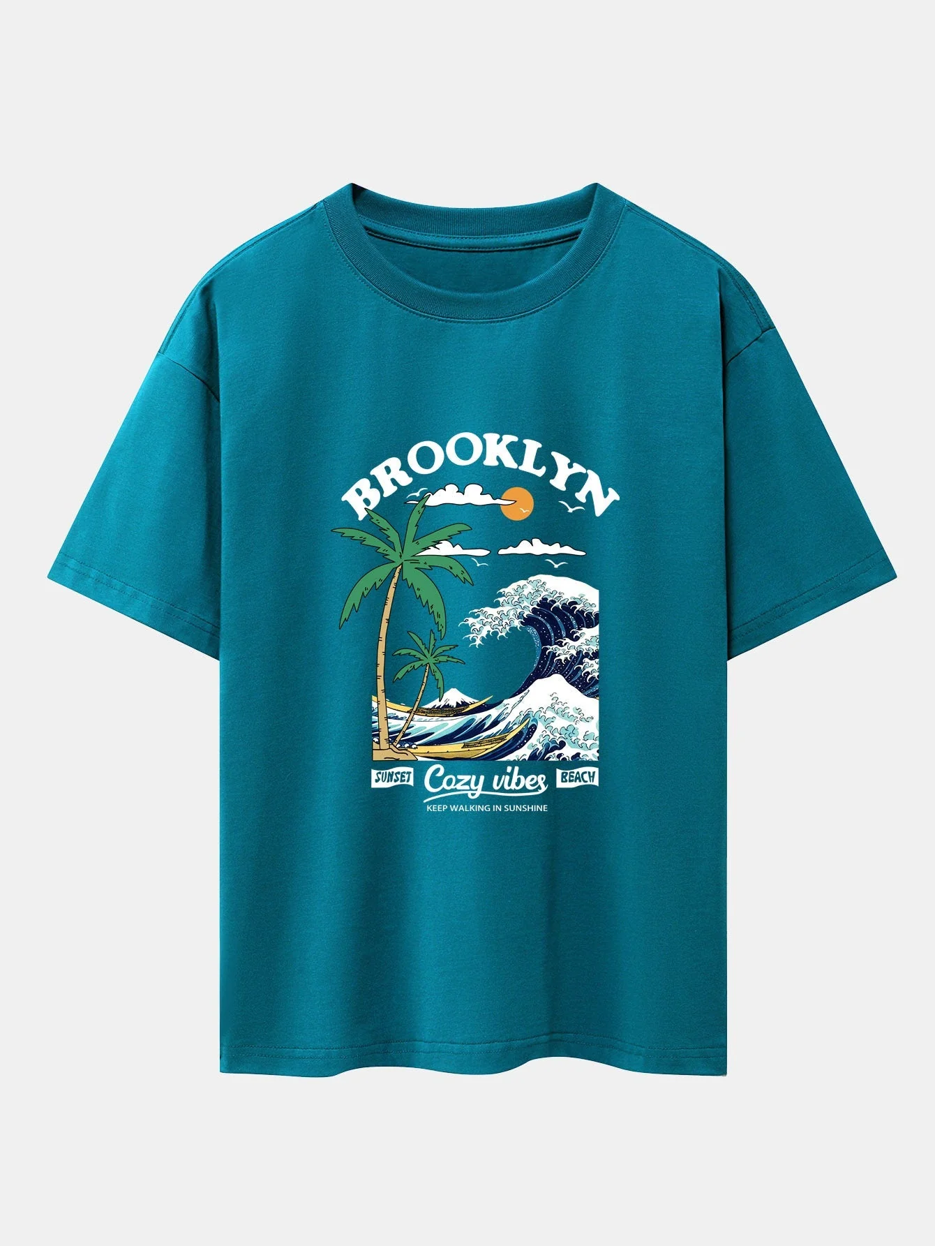 Alair® | Beach Waves Print Drop Shoulder Oversize T-Shirt - Image 7