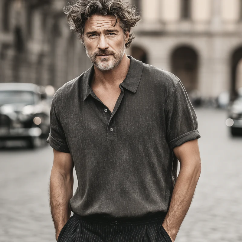 Alan | Men'S Business Simple Polo Collar Short-Sleeved T-Shirt - Image 2