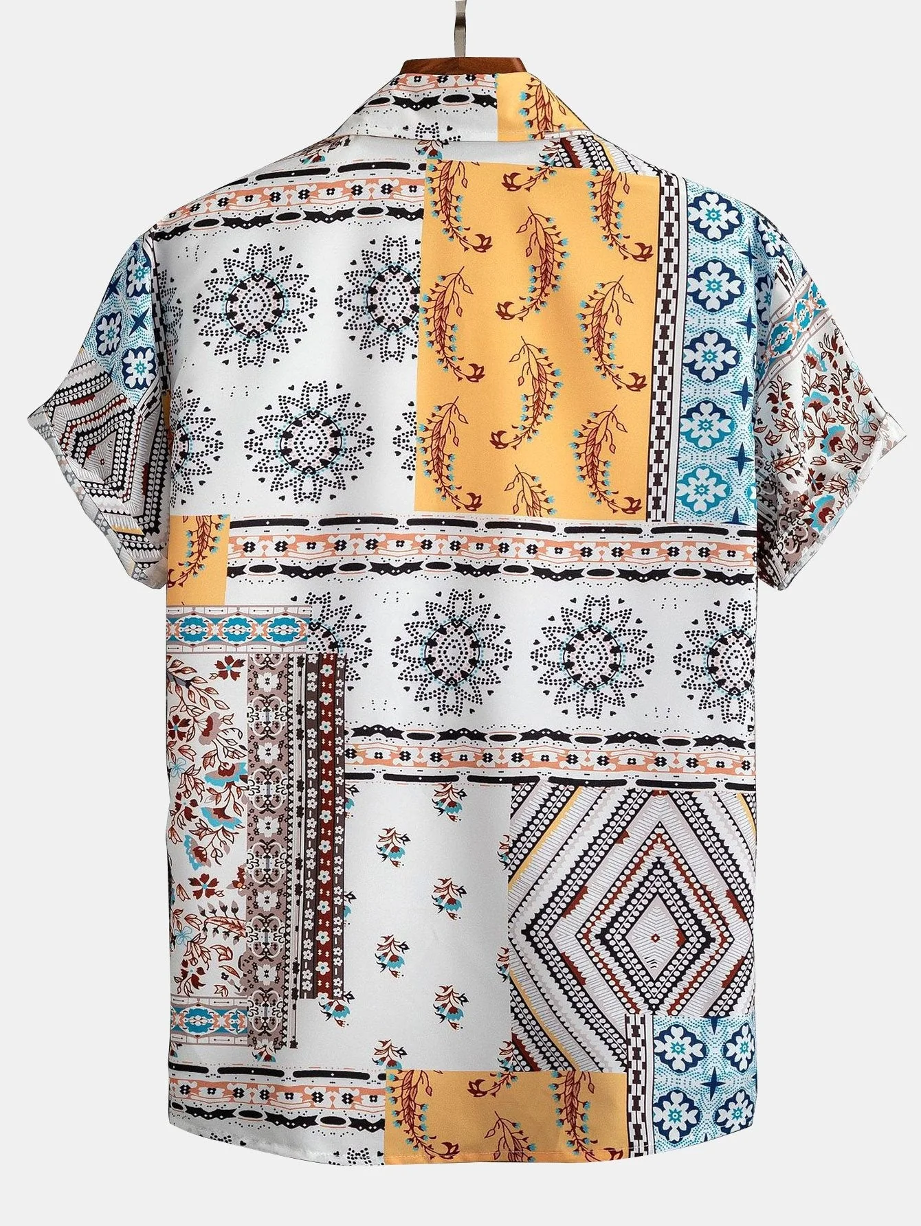 Alarico® | Scarf Print Button Up Shirt - Image 2