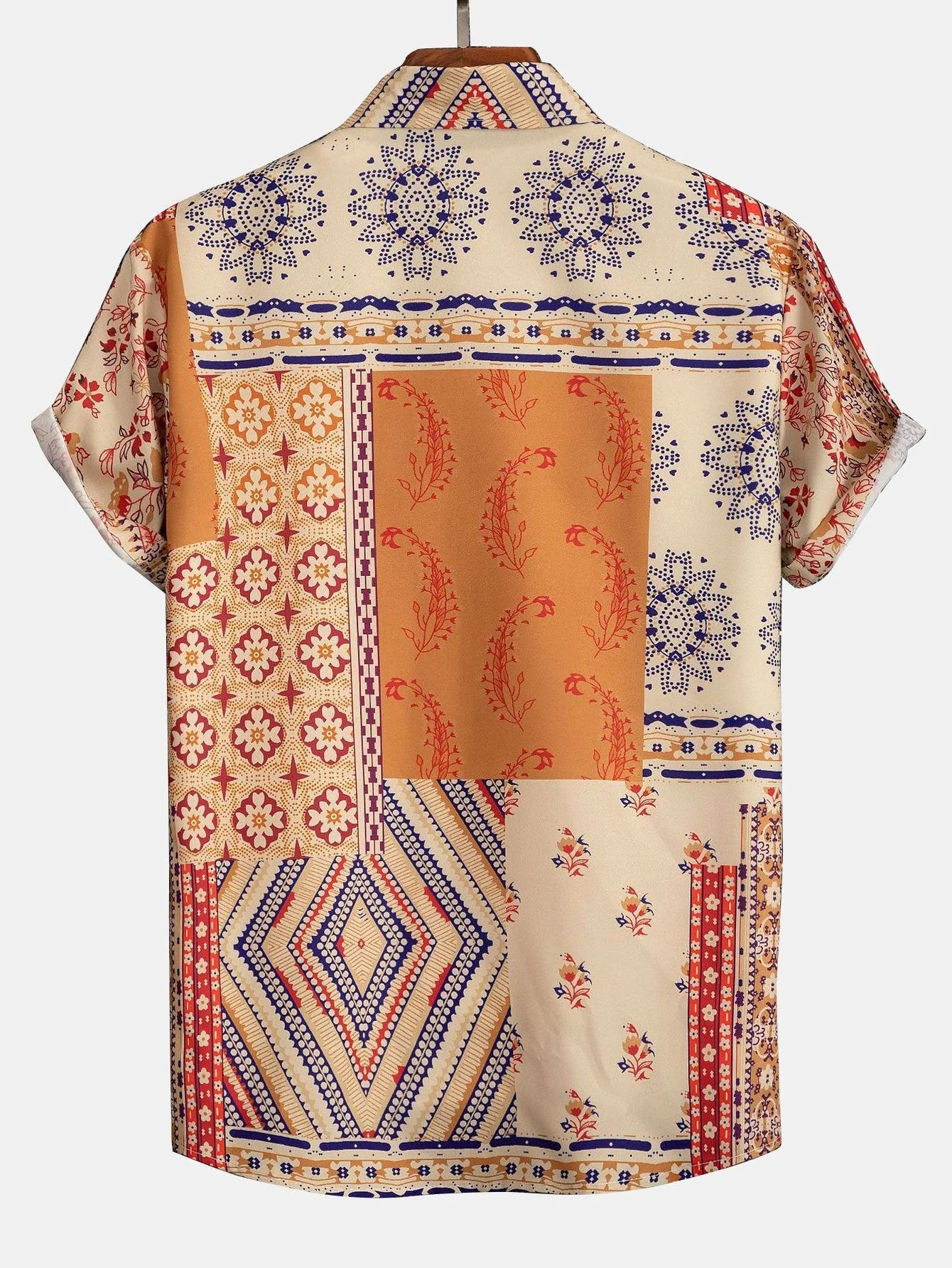 Alarico® | Scarf Print Button Up Shirt - Image 7