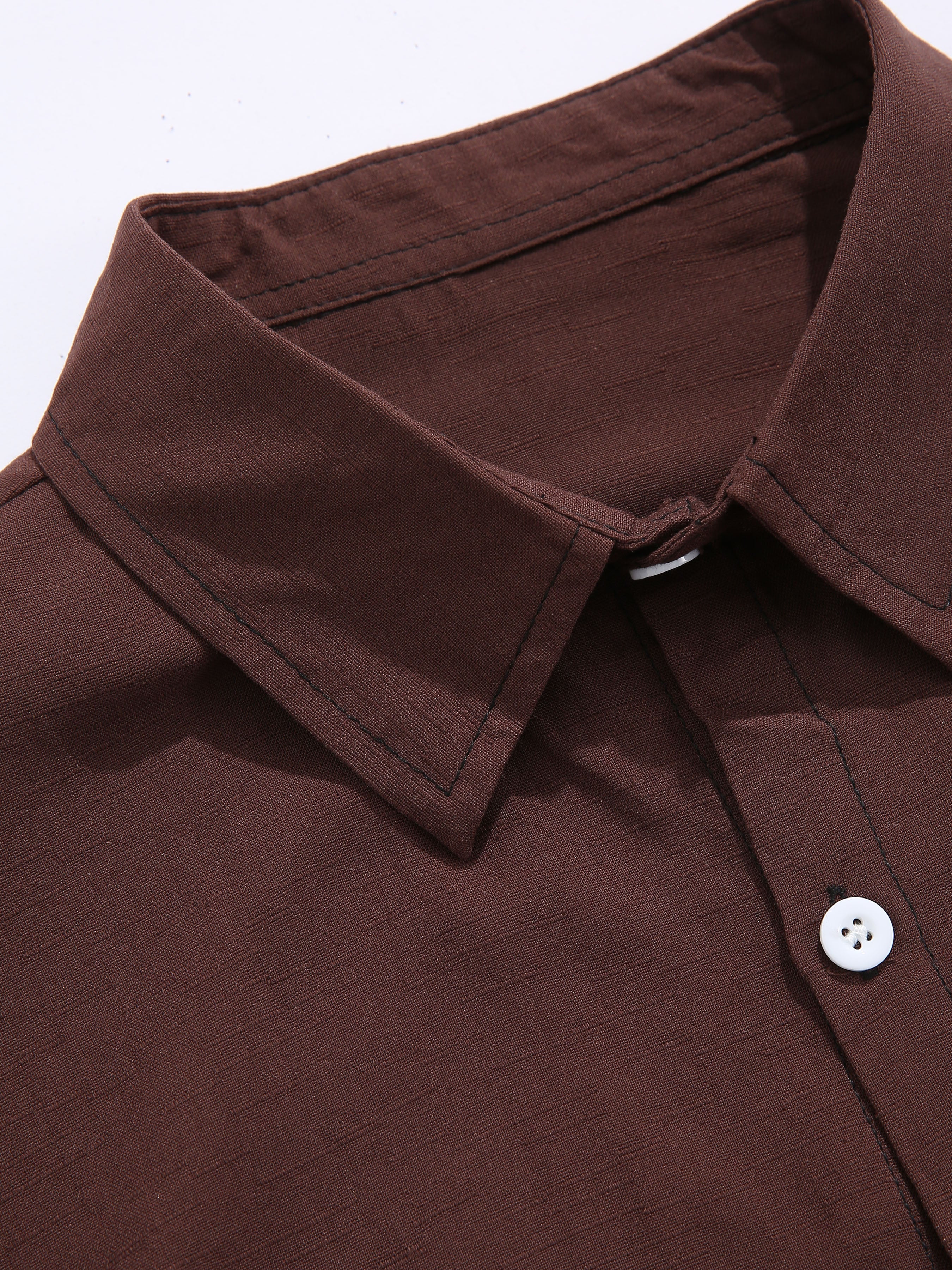 Albern® | Solid Cotton Lapel Shirts - Image 5