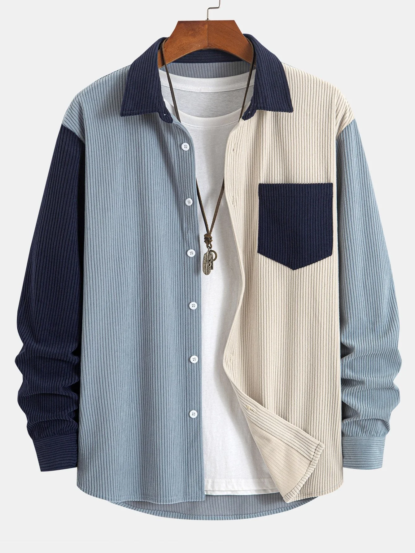 Albertino® | Corduroy Patchwork Shirt