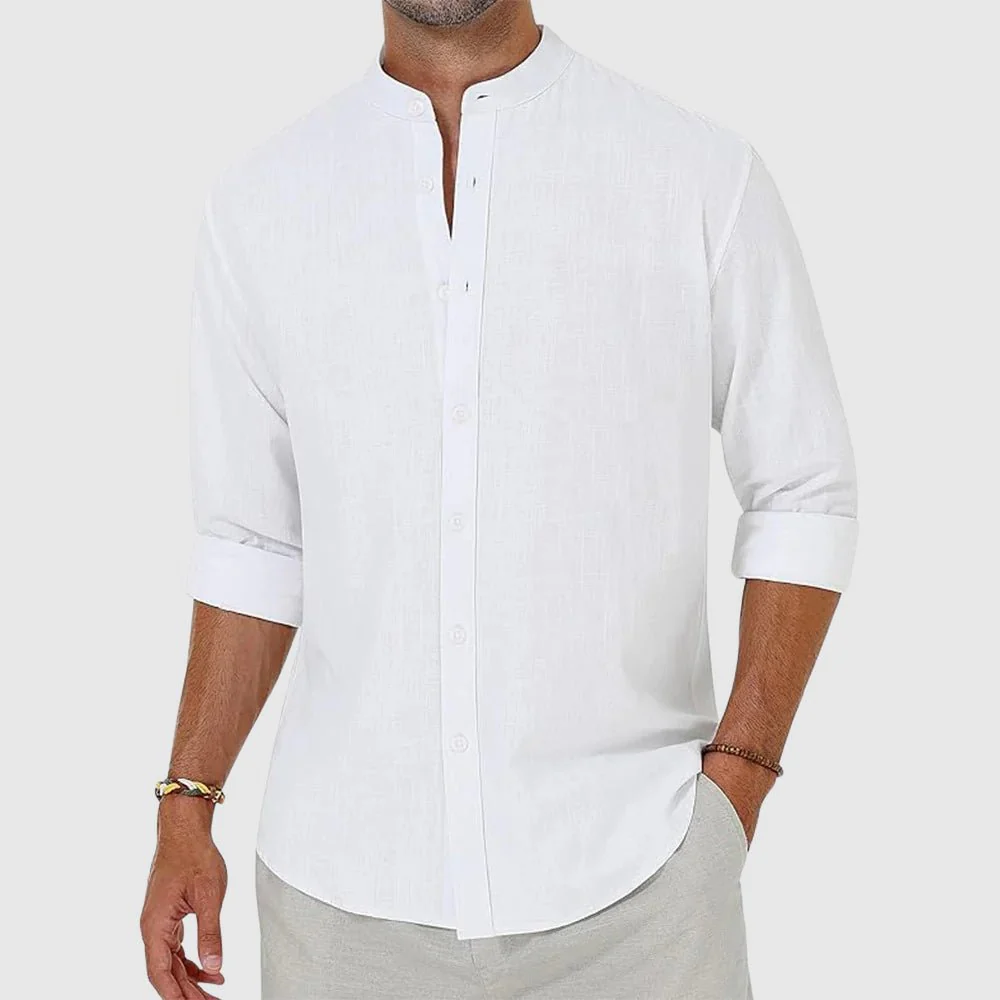 Alboin® | Alexander Heliot Henley Linen Shirt - Image 3