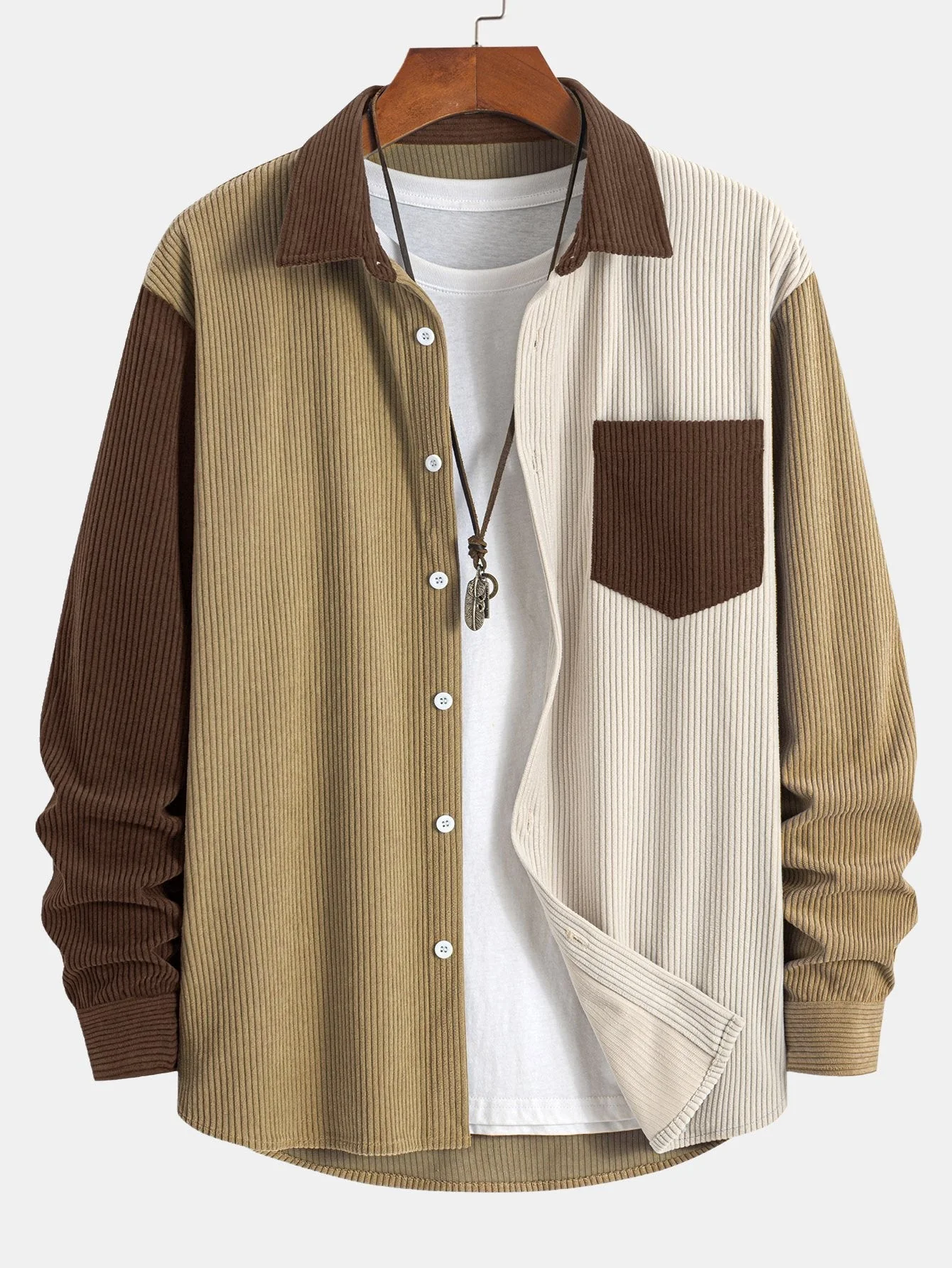 Alby® | Corduroy Patchwork Shirt