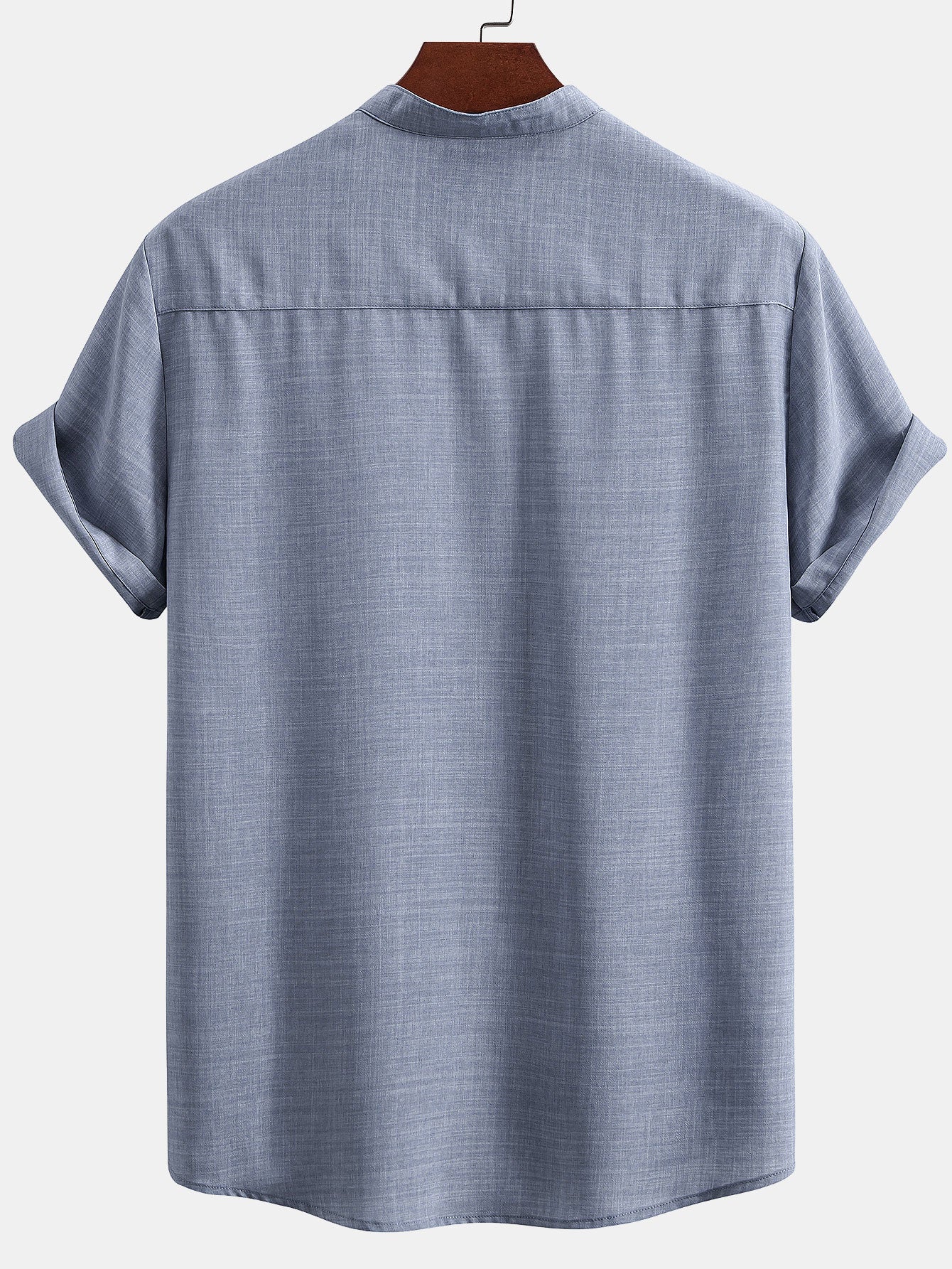 Alcino® | Short Sleeve Stand Collar Shirt - Image 6