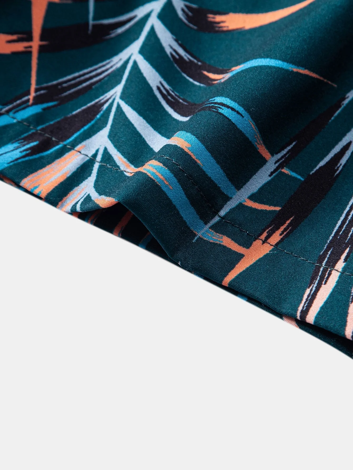 Aldair® | Leaf Patchwork Print Button Up Shirt - Image 5