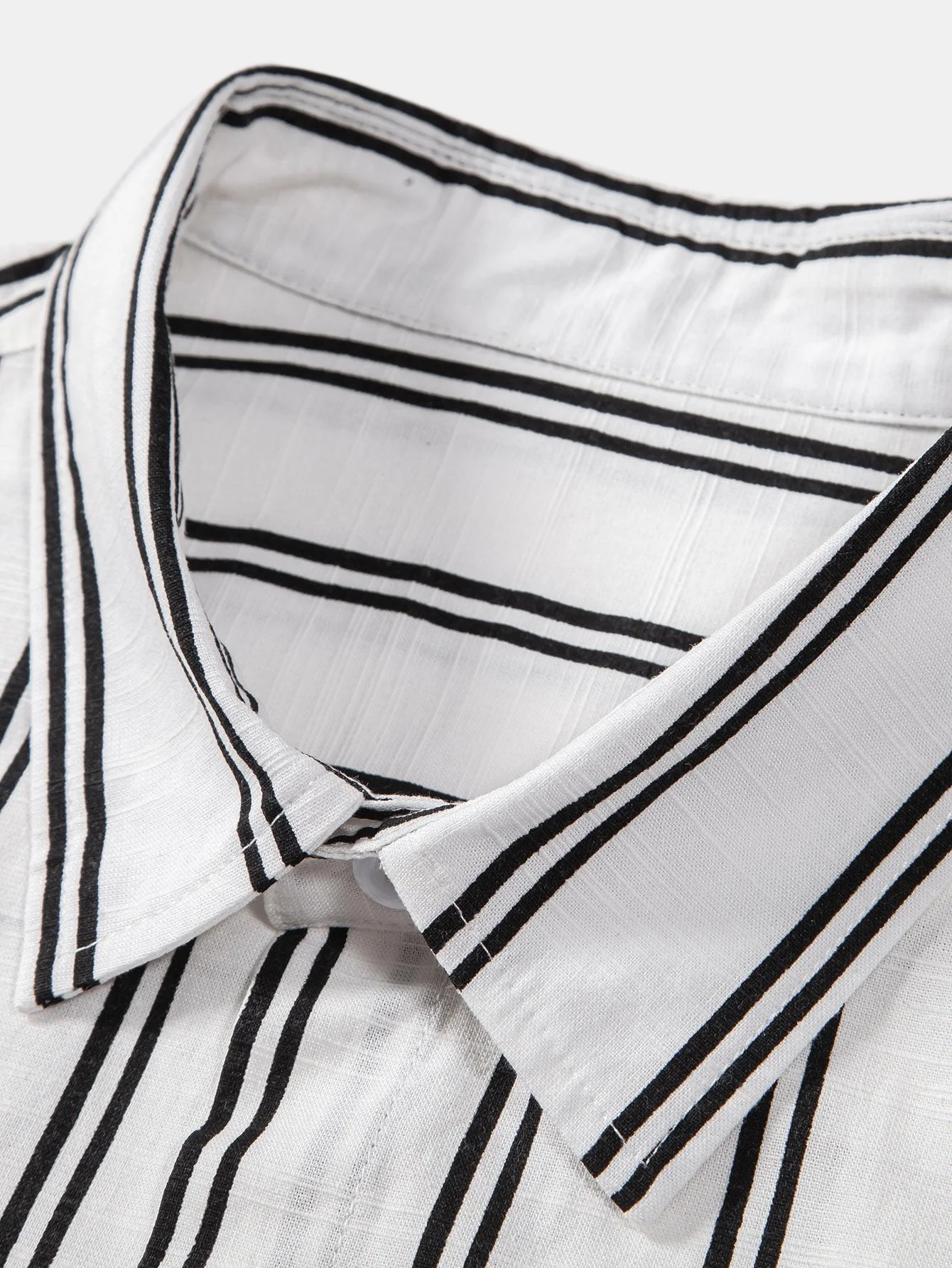Alden® | Linen Look Striped Button Up Shirt - Image 3