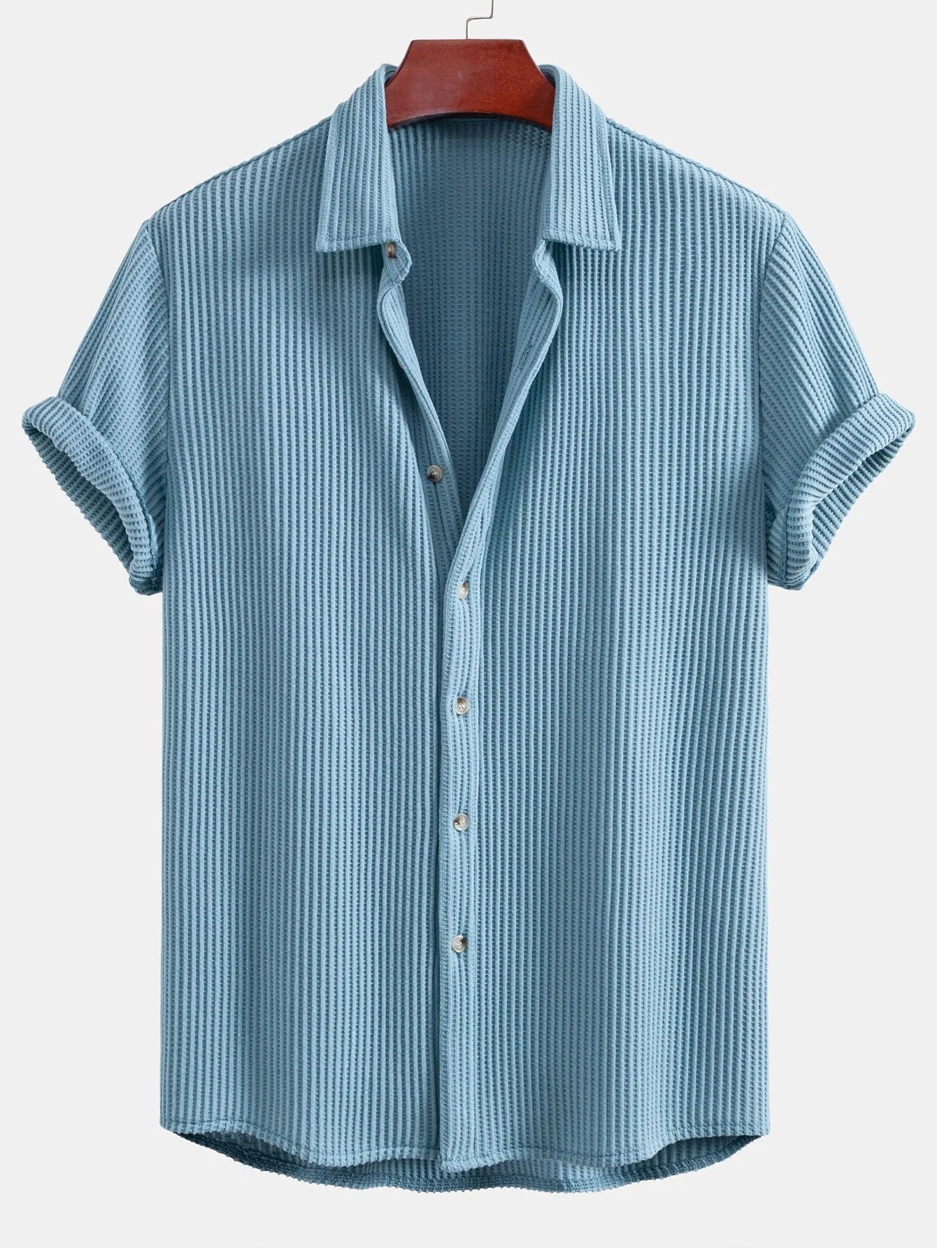 Aldrin® | Waffle Button Up Shirt - Image 3