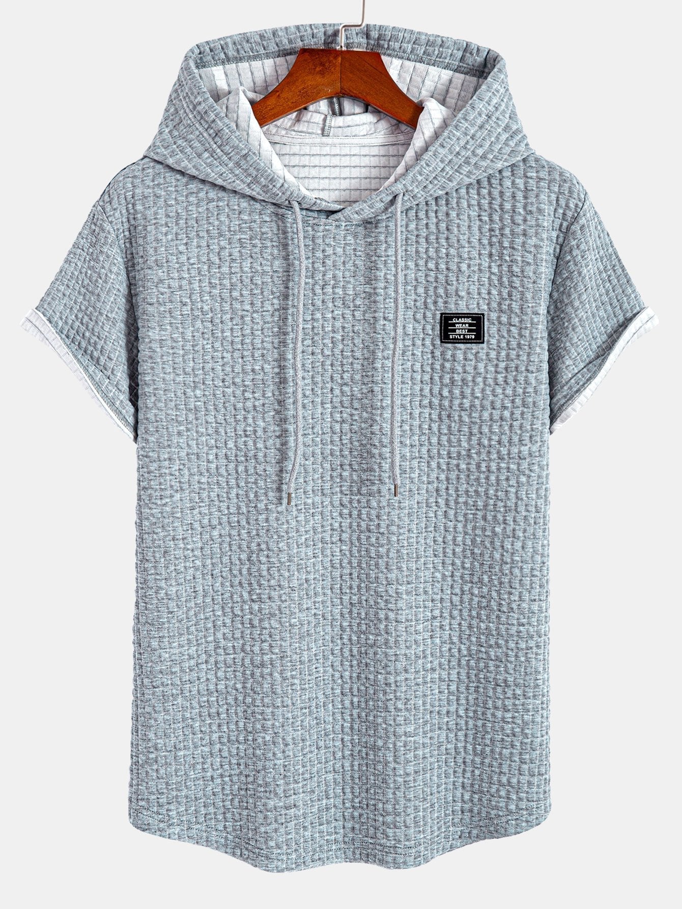 Alejandro® | Waffle Hooded Arc Hem T-Shirt - Image 2