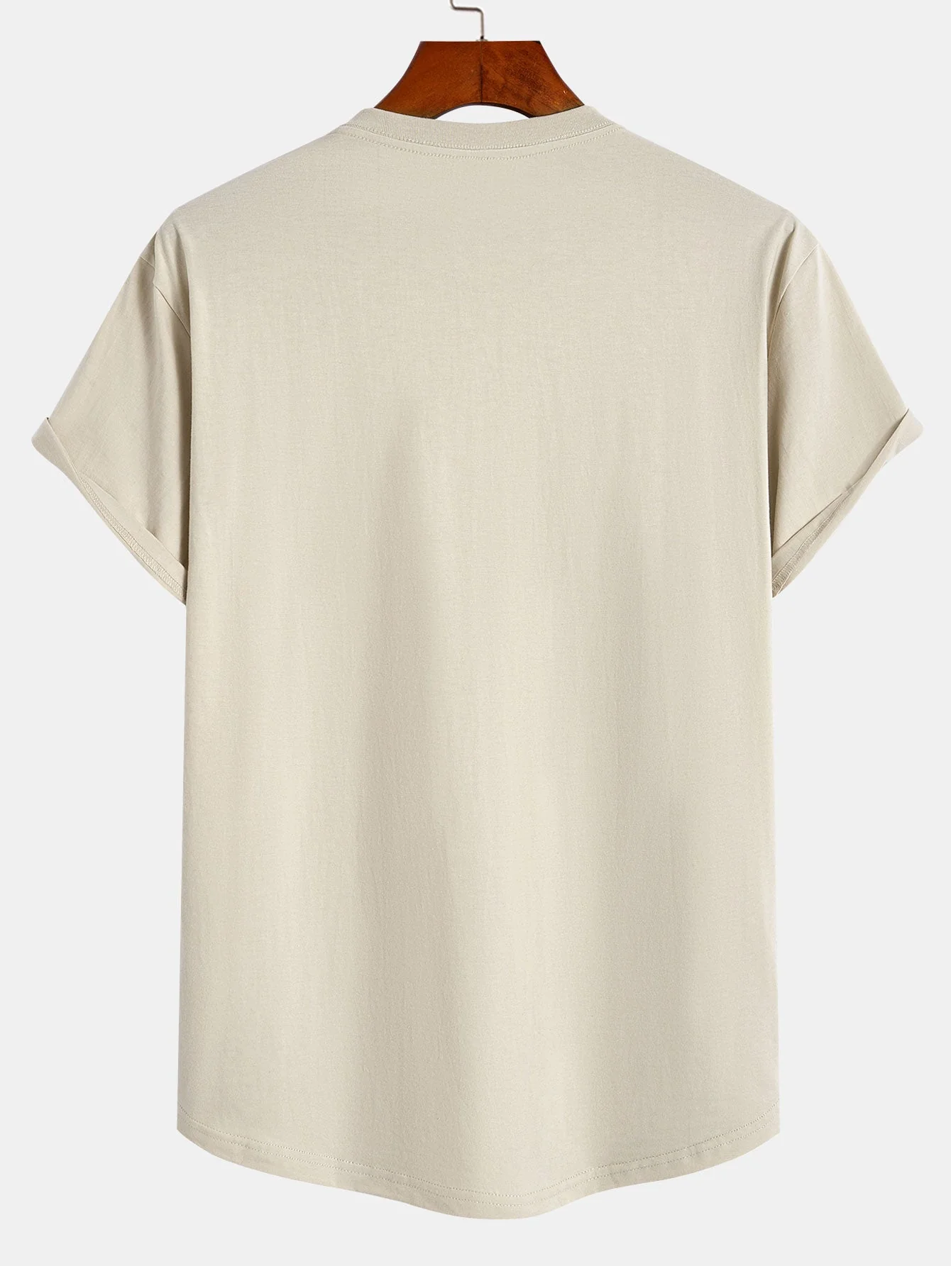 Alex® | Basic Cotton Arc Hem T-Shirt - Image 6