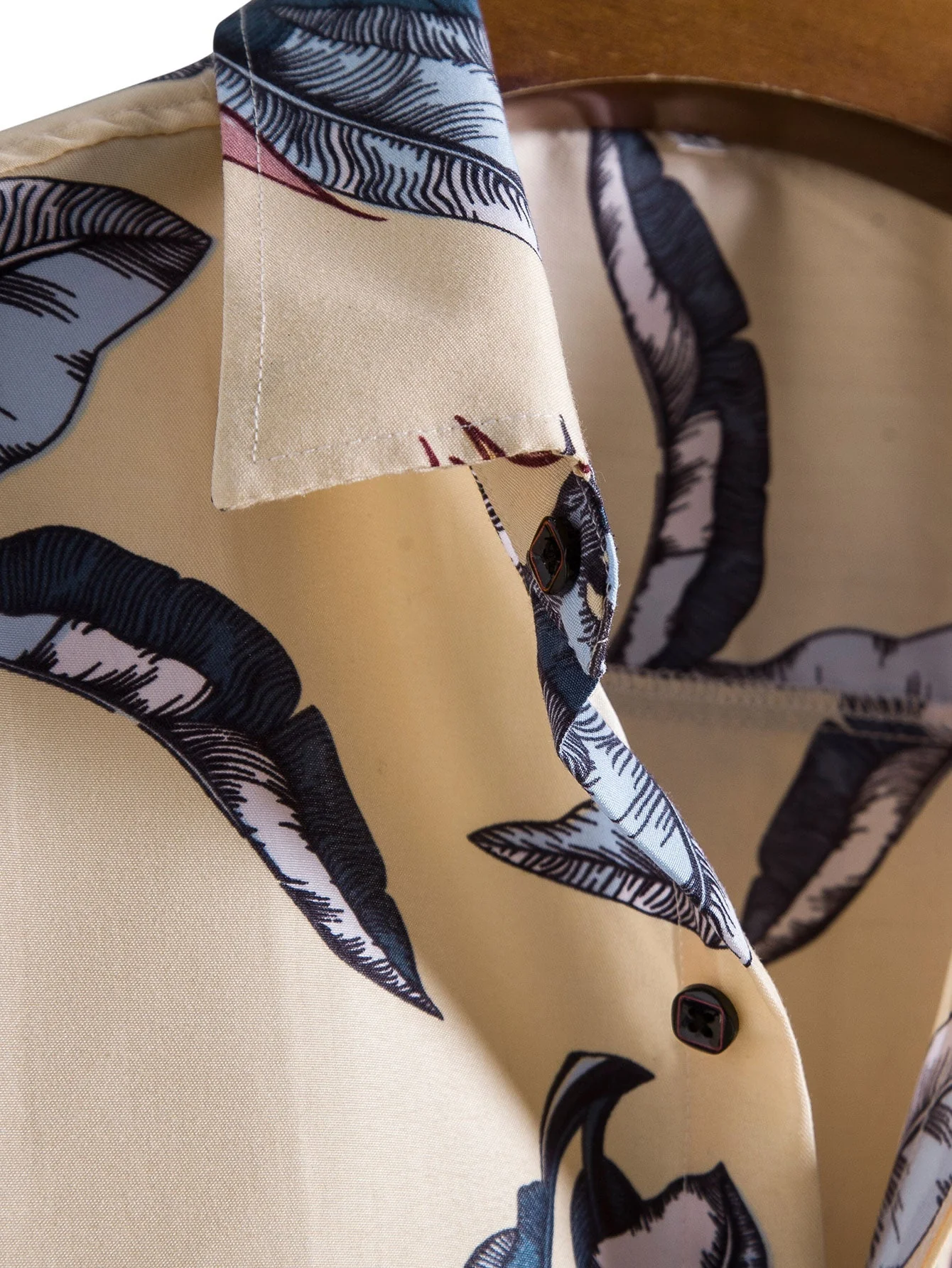 Alexei® | Tropical Plants Print Button Up Shirt - Image 3