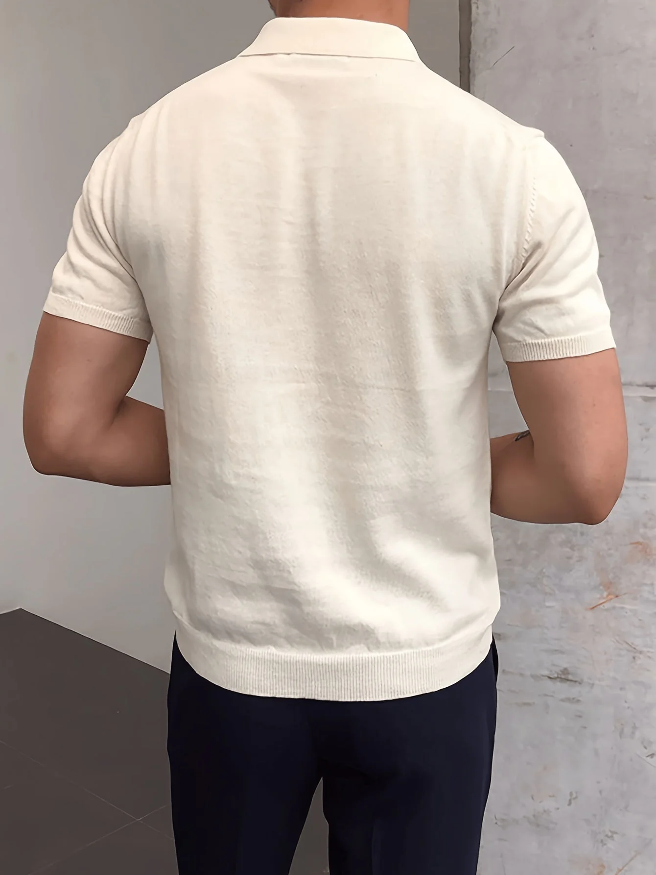 Alexei | Fitted Knit Polo – Old Money Shirts for Men - Image 3