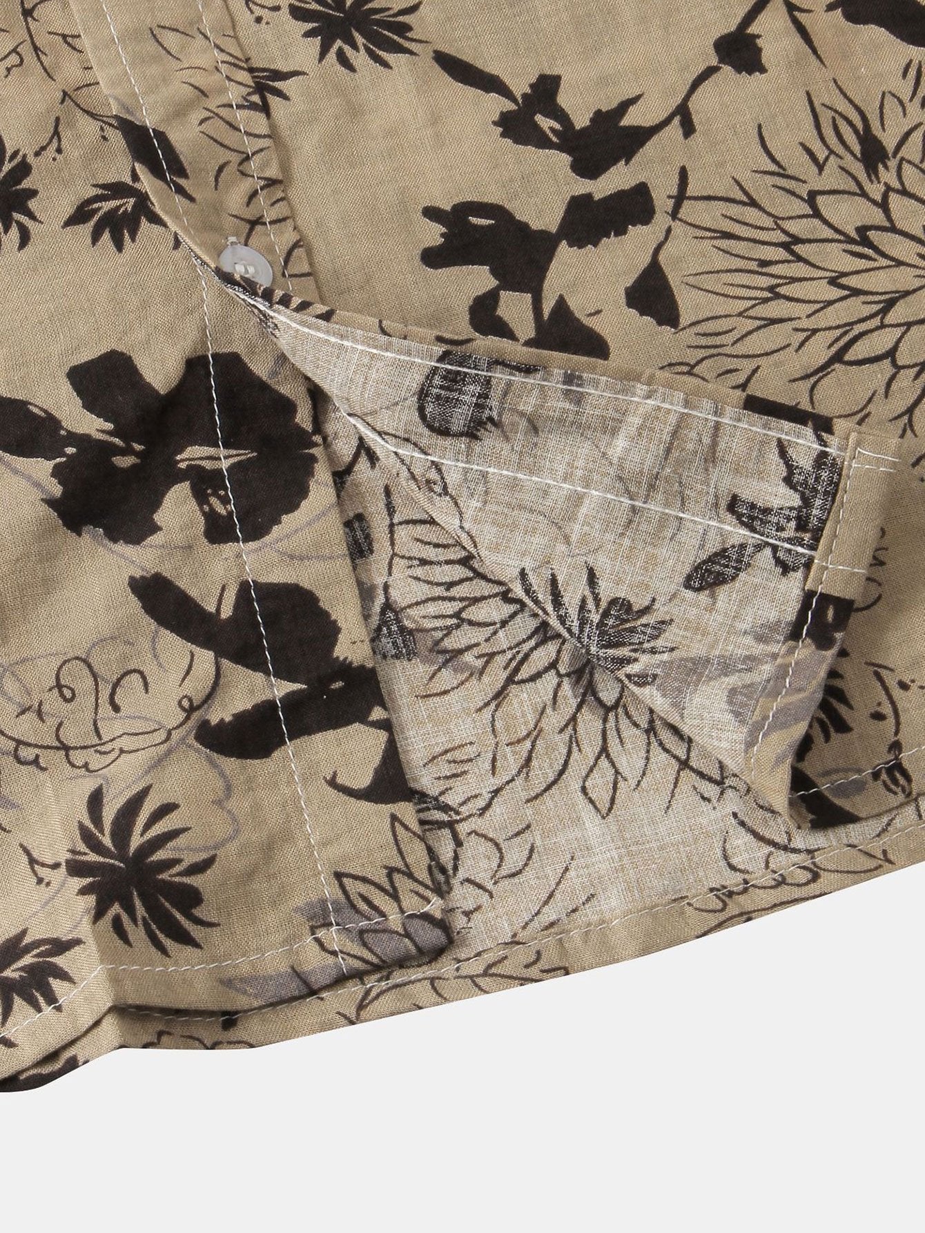 Alfonse® | Ink Floral Print Button Up Shirt - Image 5