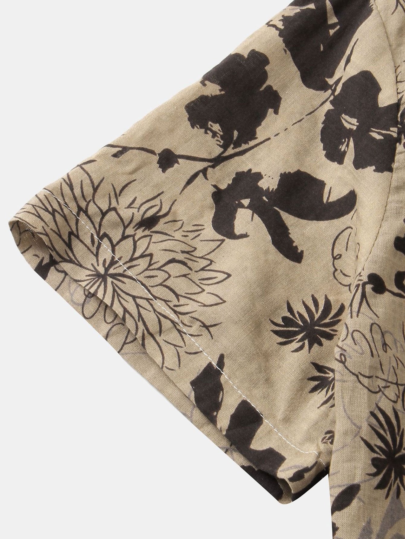 Alfonse® | Ink Floral Print Button Up Shirt - Image 6