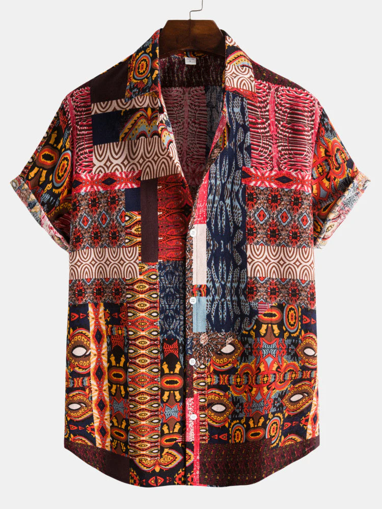 Alfonzo® | Ethnic Pattern Cotton Shirts