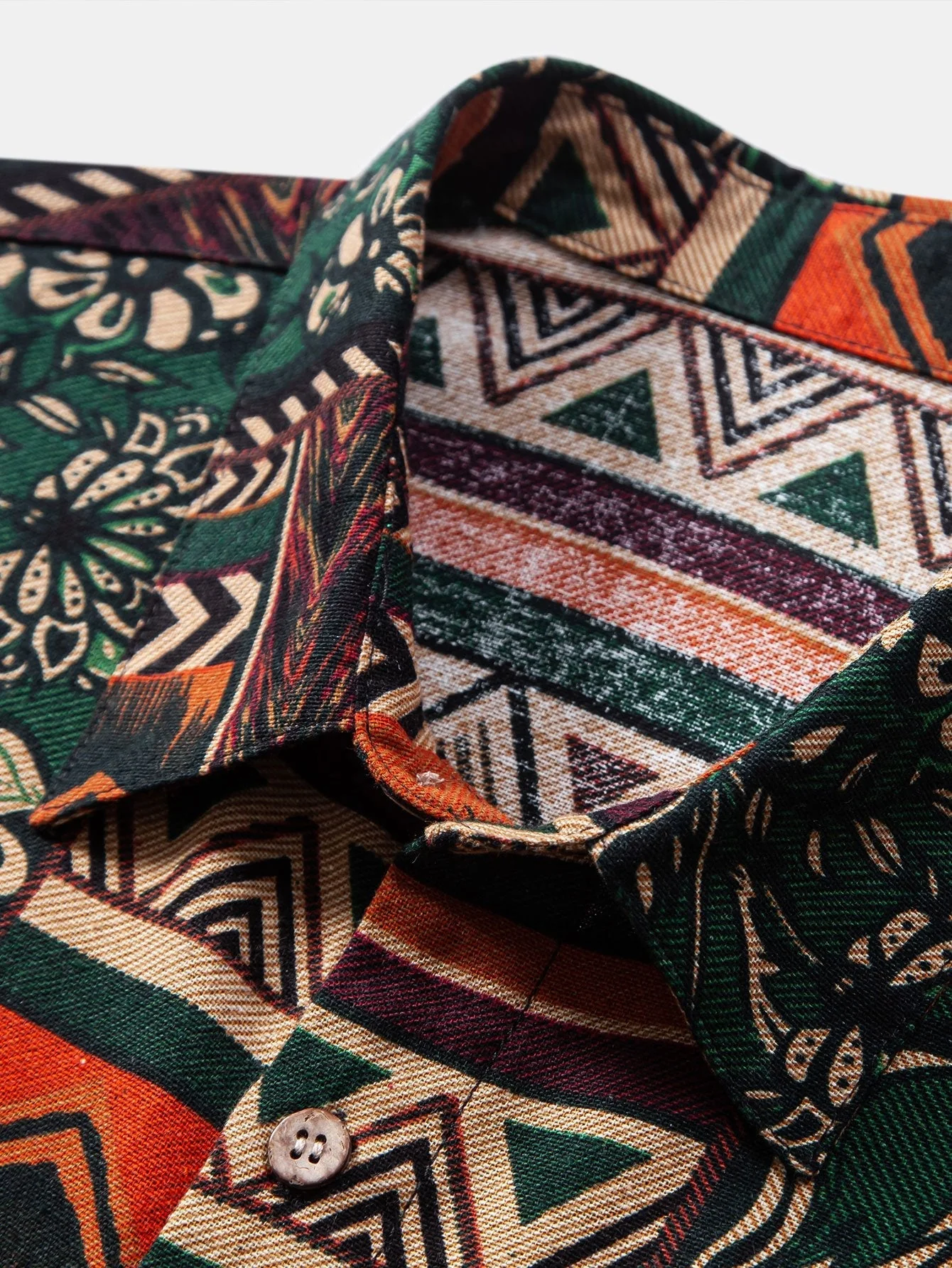 Alfy® | Floral Geometric Patchwork Print Cotton Shirt - Image 5