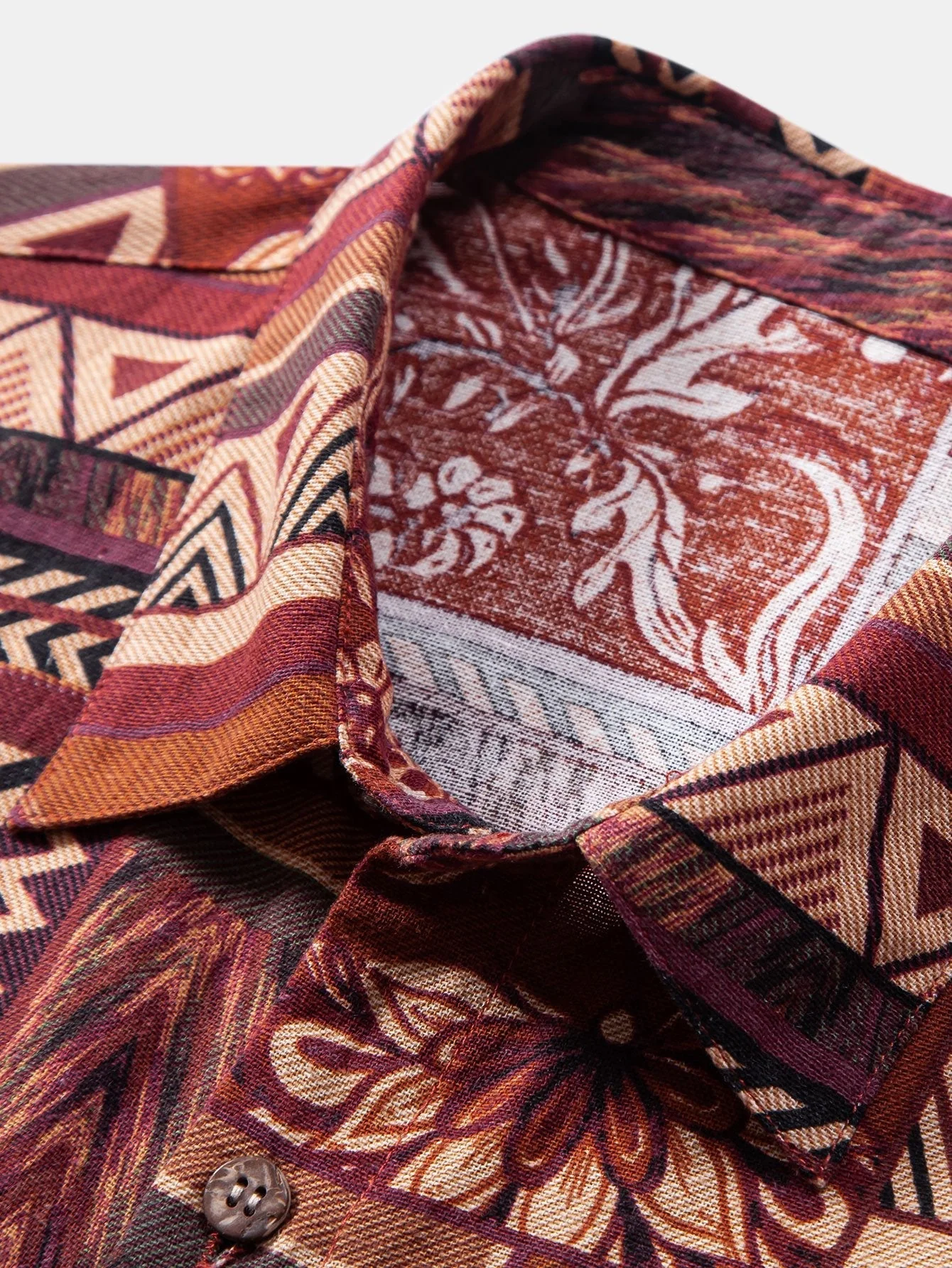 Alfy® | Floral Geometric Patchwork Print Cotton Shirt - Image 8