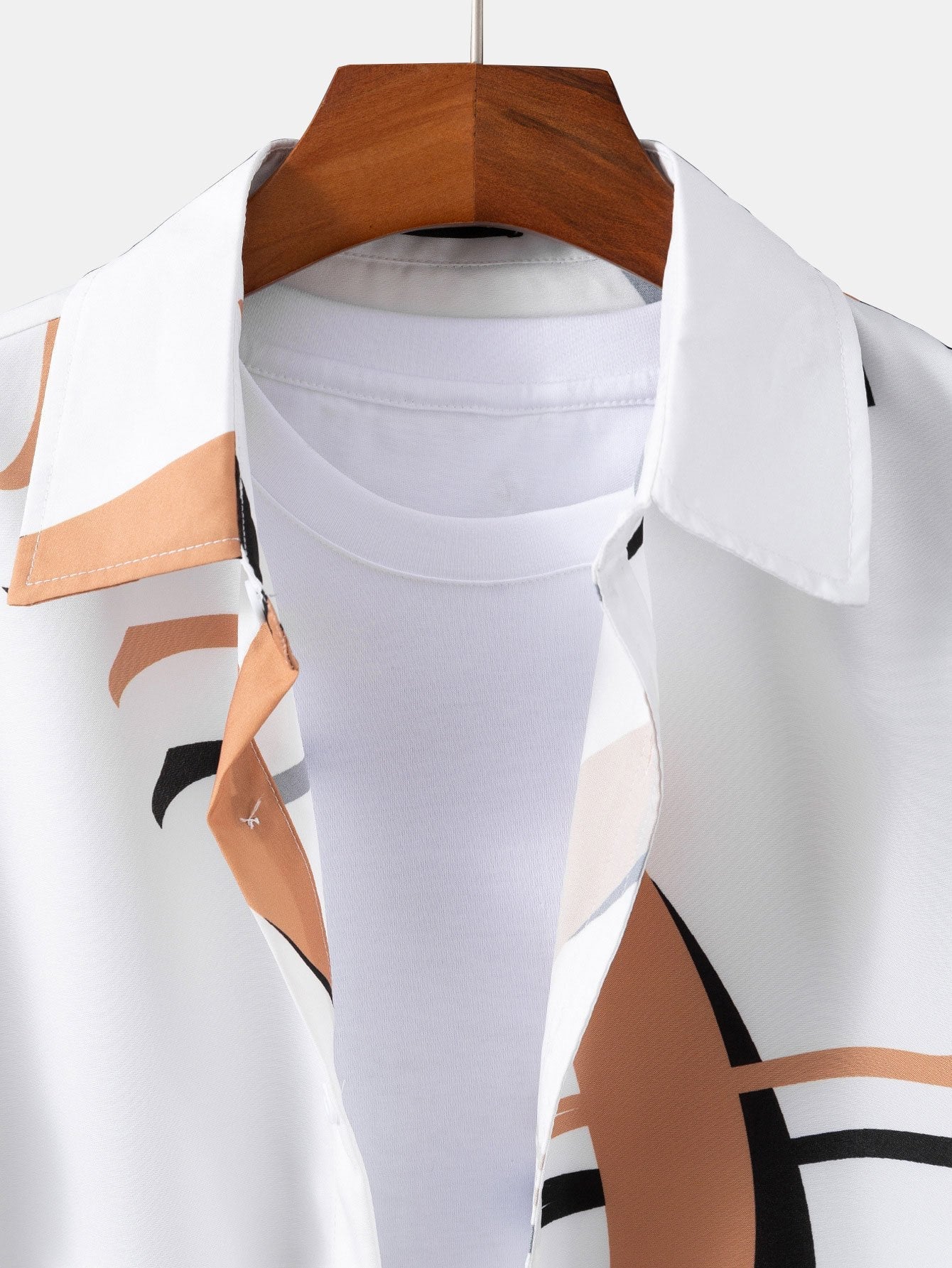 Alisander® | Abstract Print Button Up Shirt - Image 3
