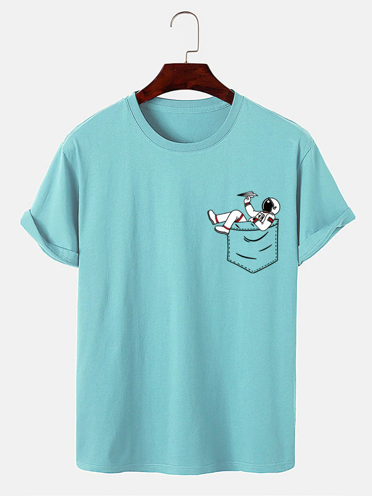 Almas® | Astronaut Pocket Print T-Shirt