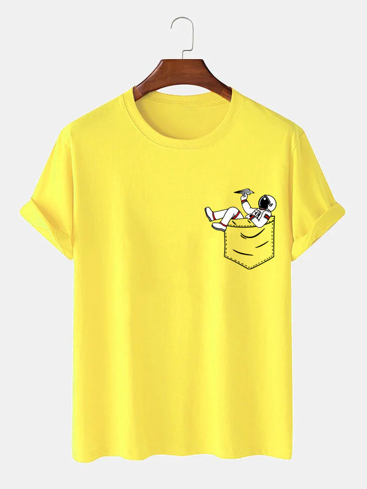 Almas® | Astronaut Pocket Print T-Shirt - Image 10