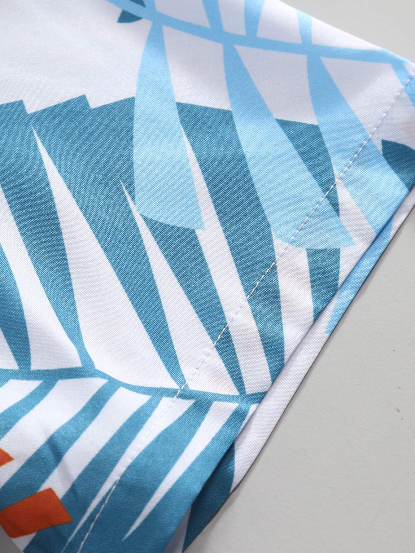 Almon® | Leaf Print Button Up Shirt - Image 3